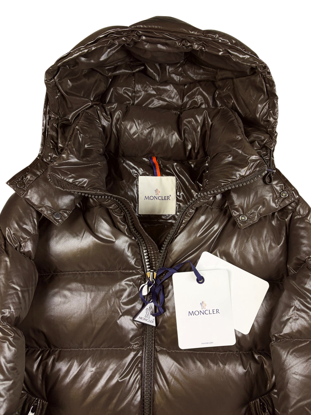 MONCLER ‘Maya’ down jacket - men’s size 5 (XL) - brown - brand new with tags
