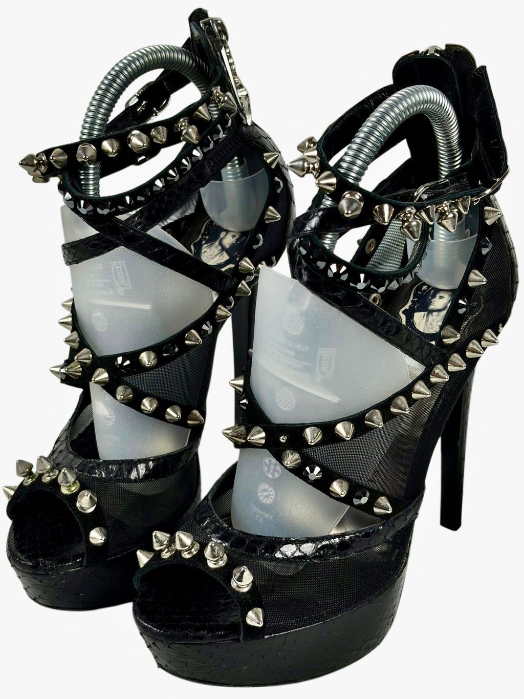 Philipp Plein heavily studded stiletto platform sandals - eu 36.5