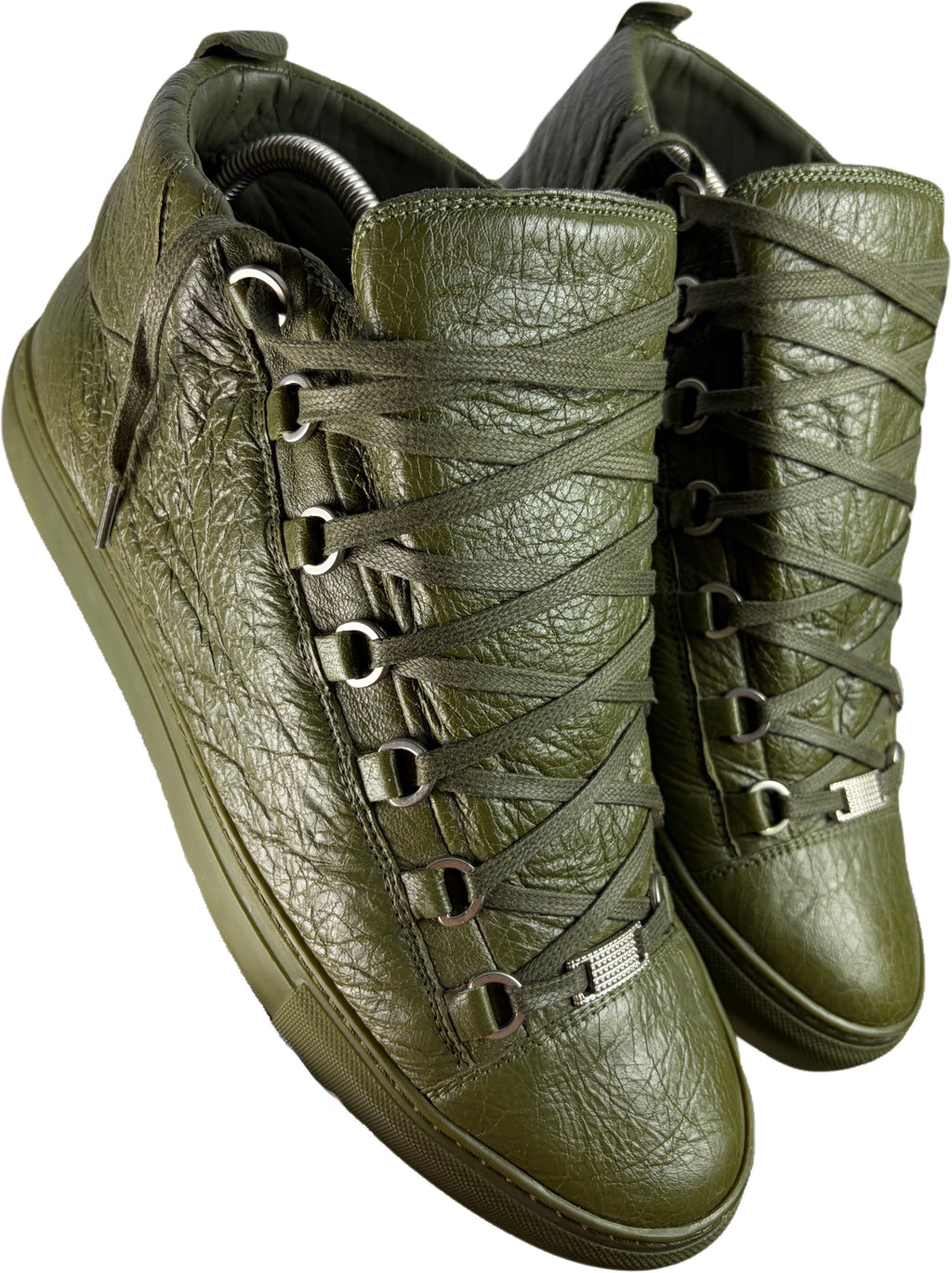 Balenciaga arena high tops - eu 43 / us 10 - khaki green