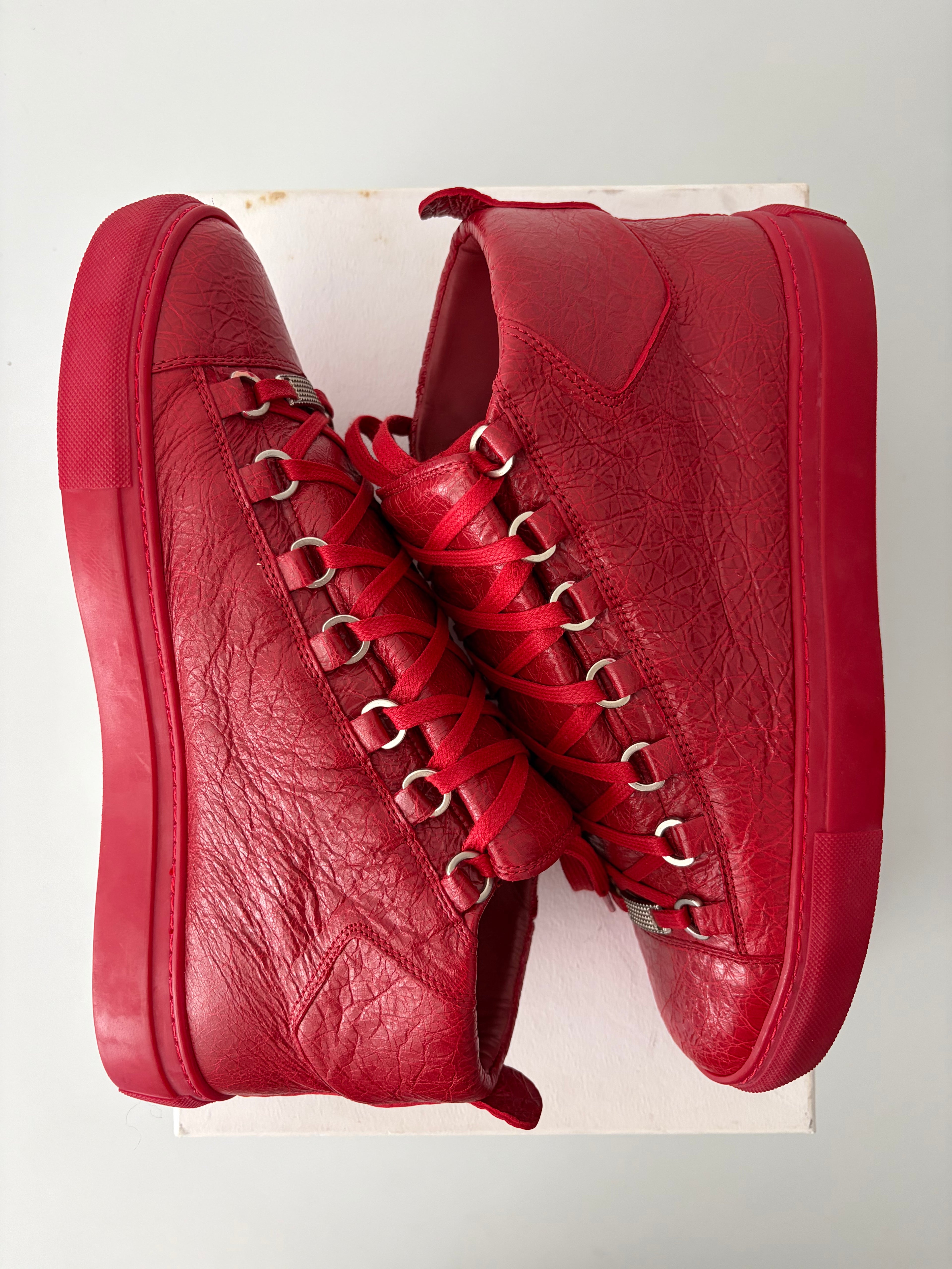 Balenciaga arena high tops - eu 41 - red