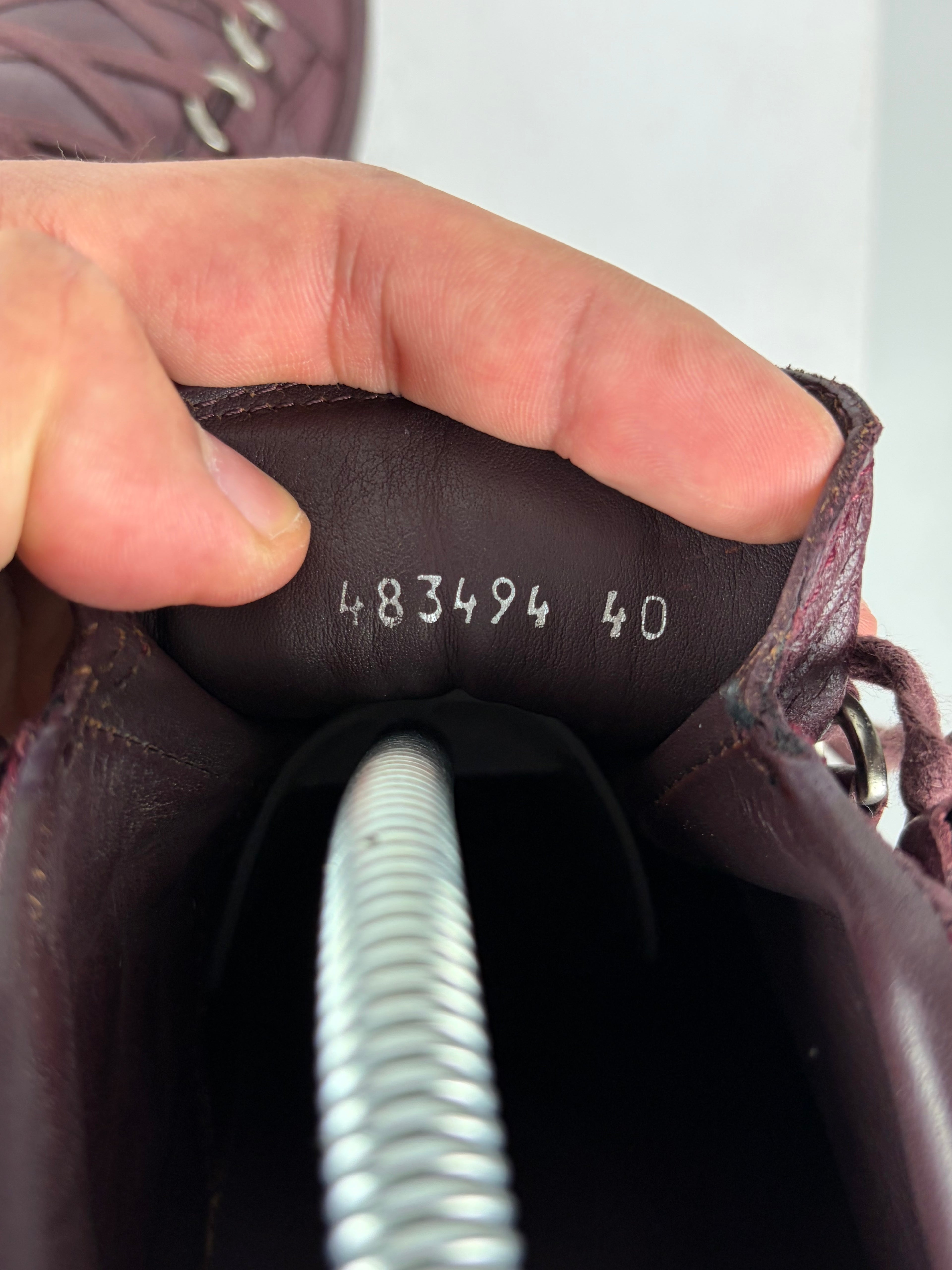 Balenciaga arena low - eu 40 - burgundy