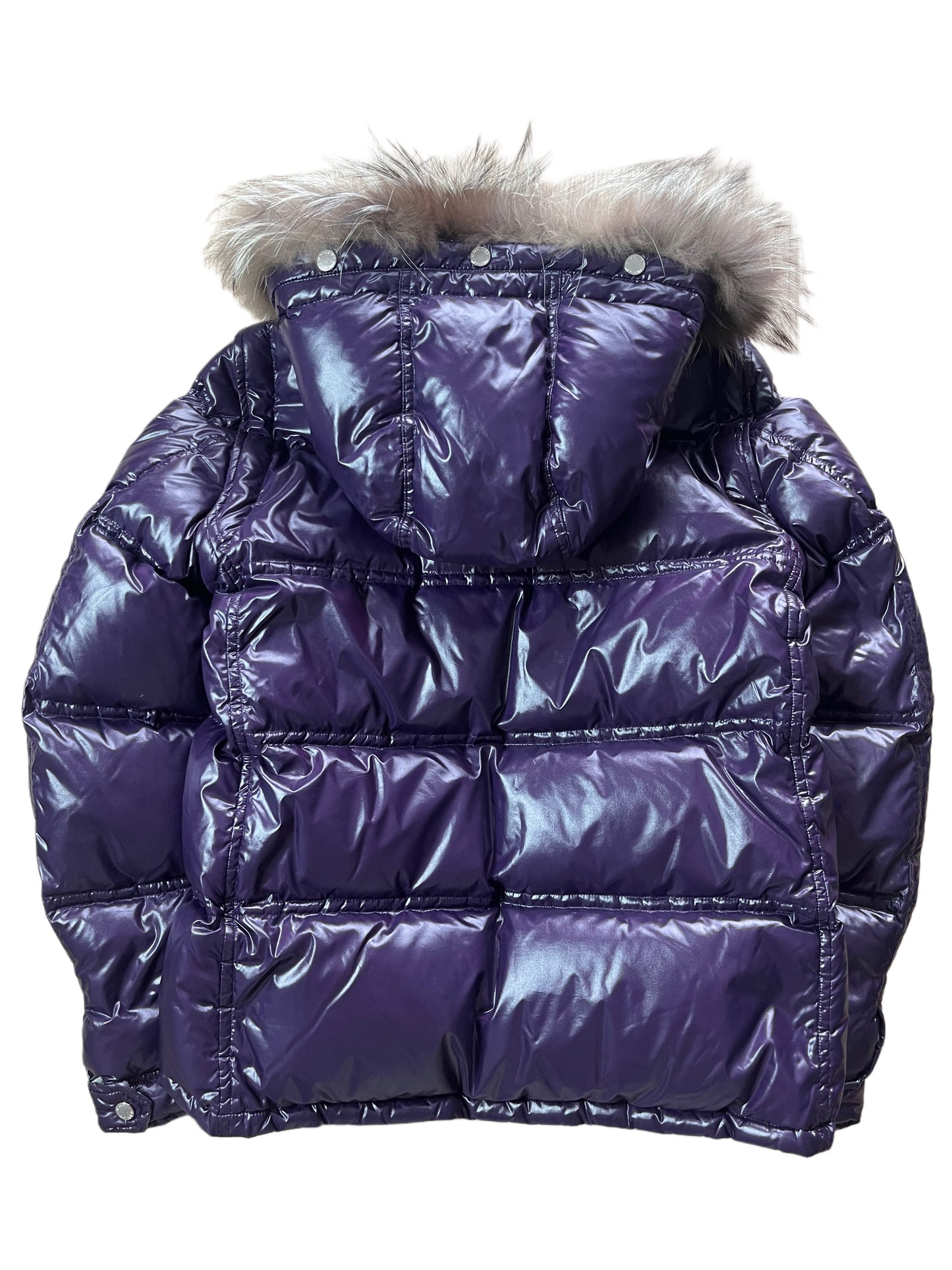 00’s BURBERRY made in Japan real fur down jacket (L/LL) - purple