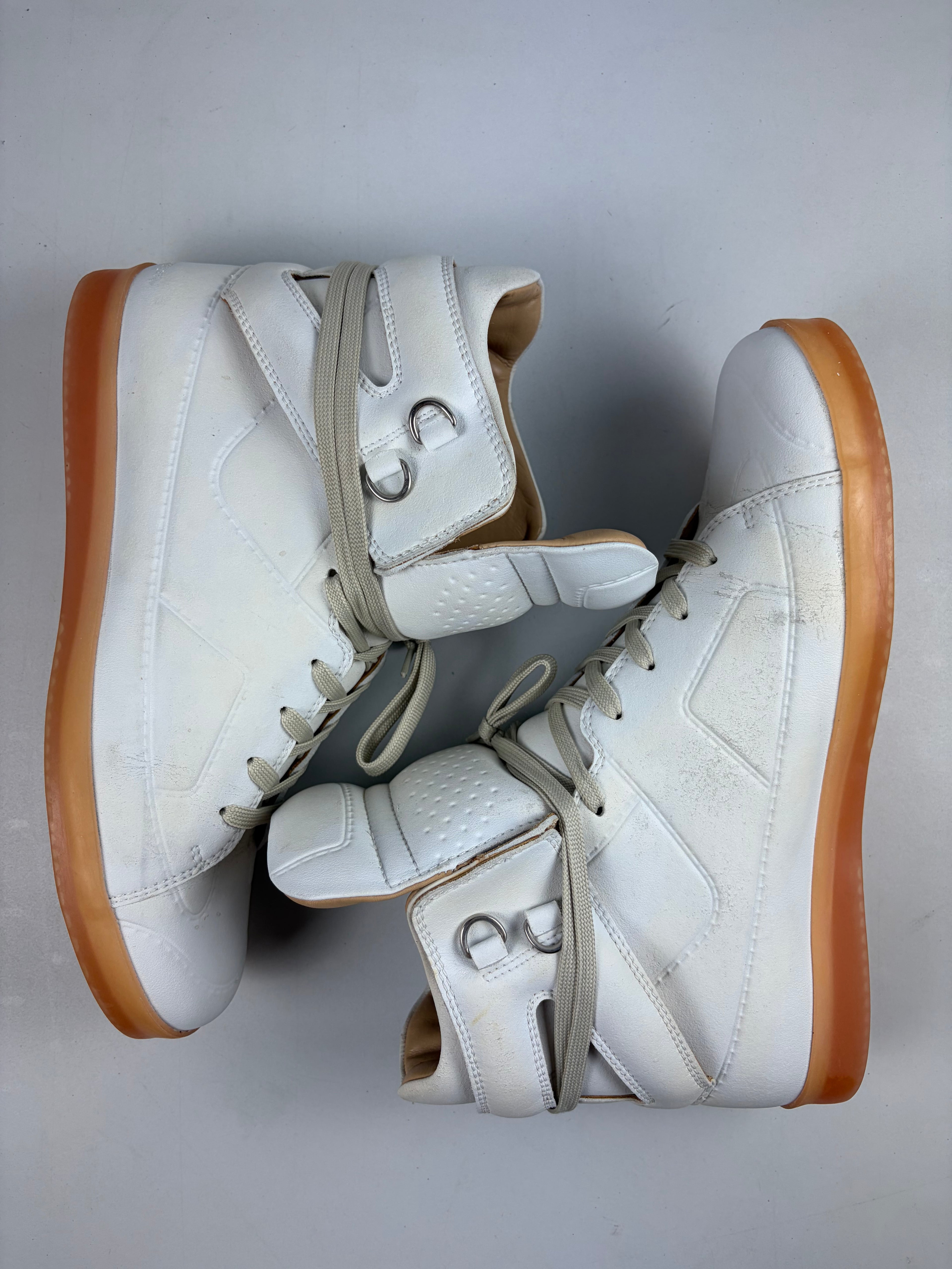 2012 Maison Margiela X H&M high tops - eu 45 / us 12 - white