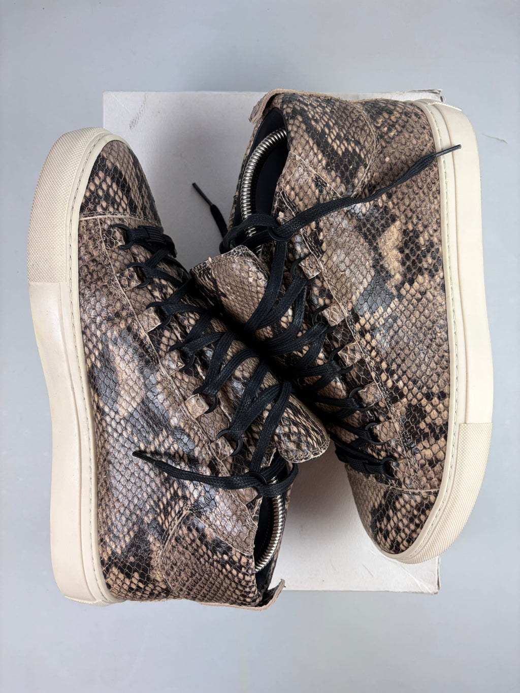Balenciaga arena ‘Python Skin’ high tops - eu 41 / us 8