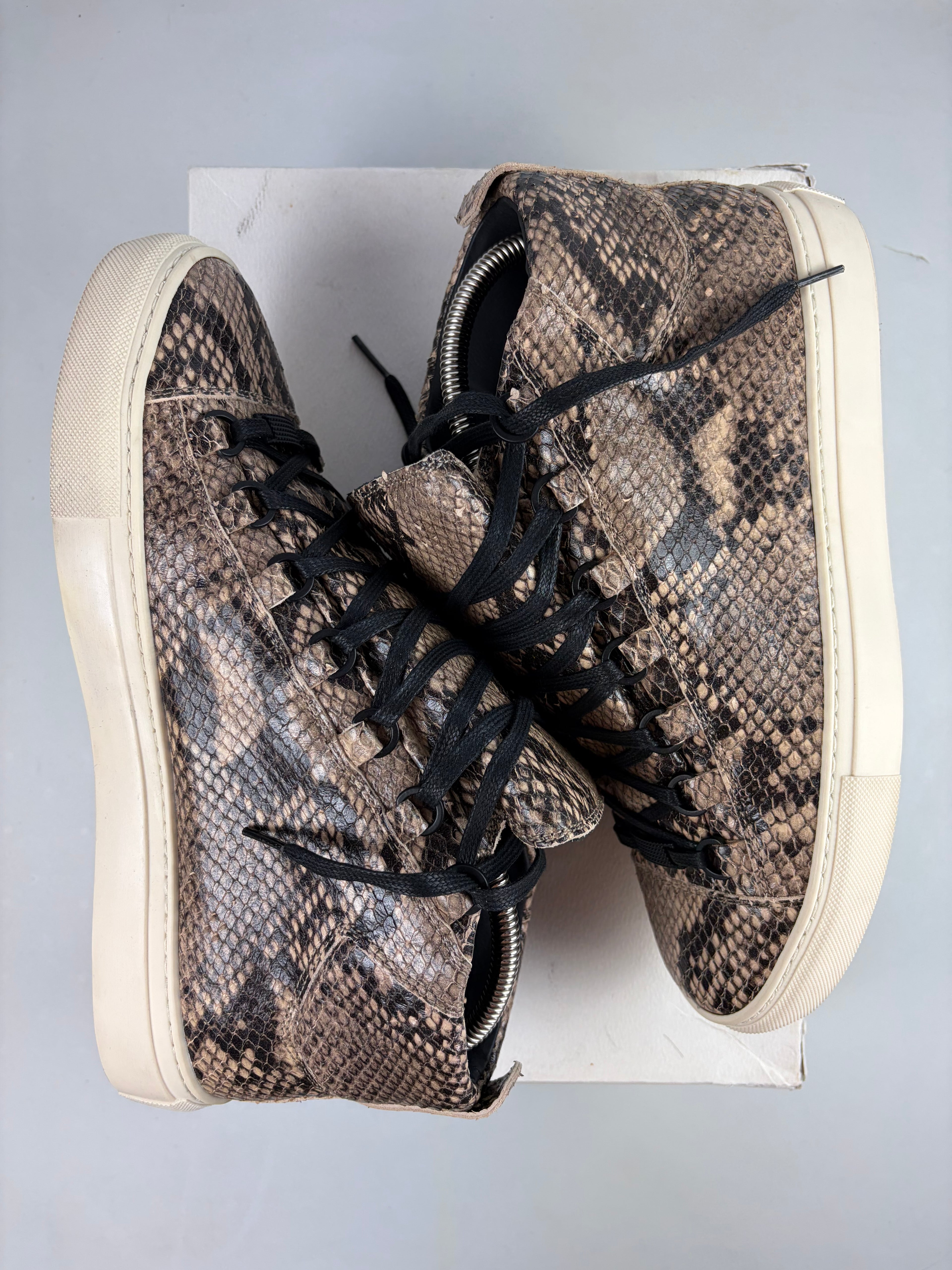 Balenciaga arena ‘Python Skin’ high tops - eu 41 / us 8