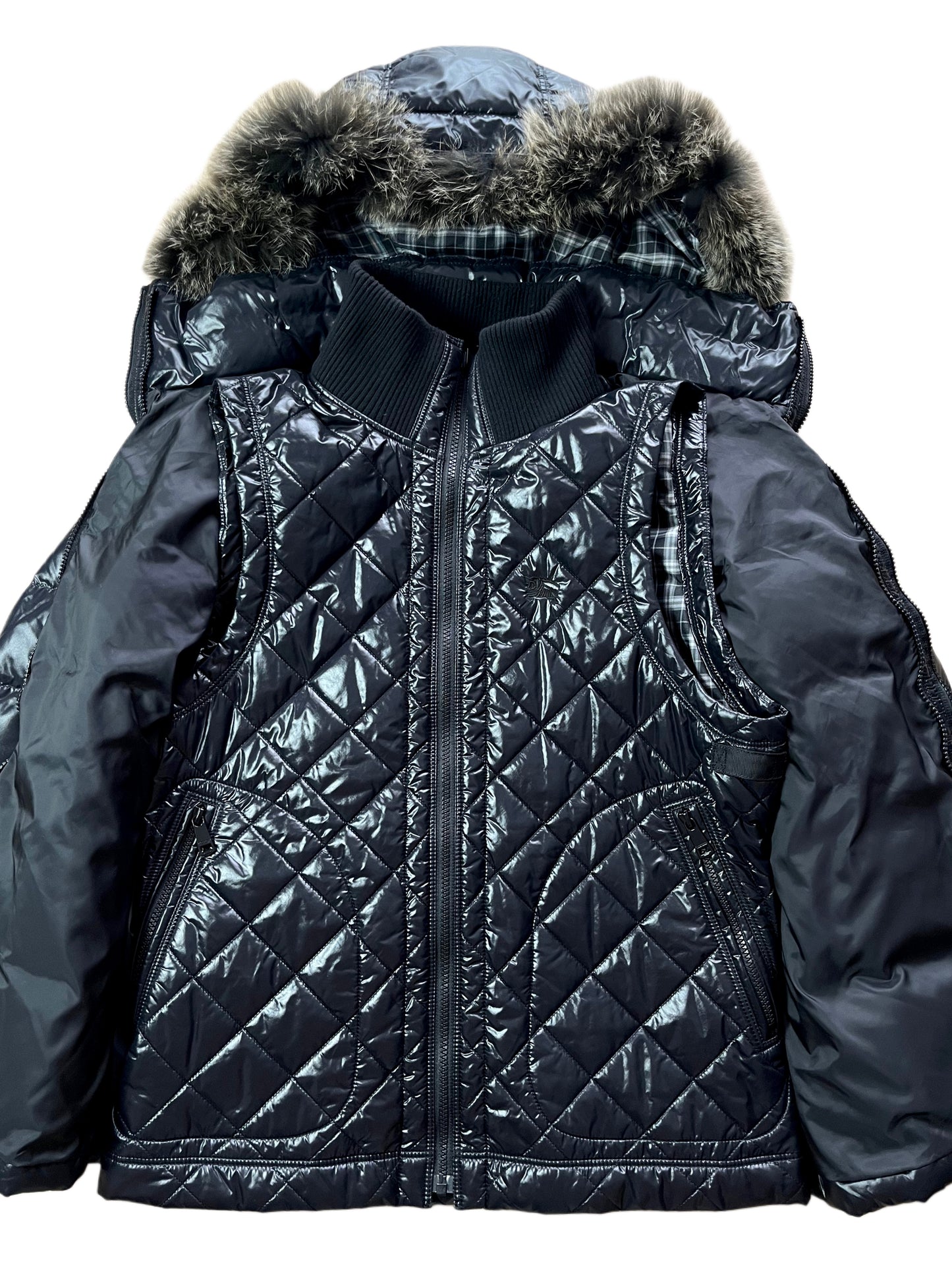 00’s BURBERRY made in Japan 2 in 1 down jacket (L/LL) - black