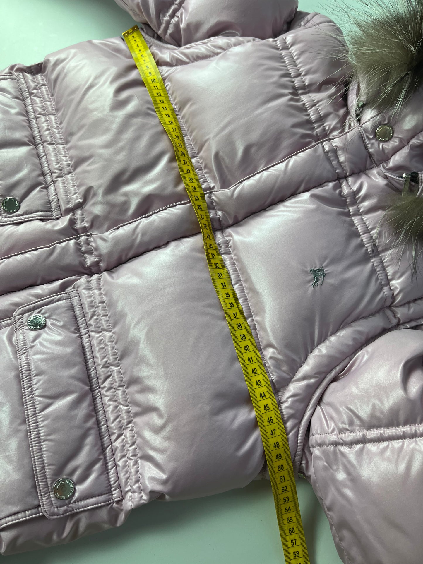 00’s BURBERRY made in Japan real fur down jacket (S/M) - pink