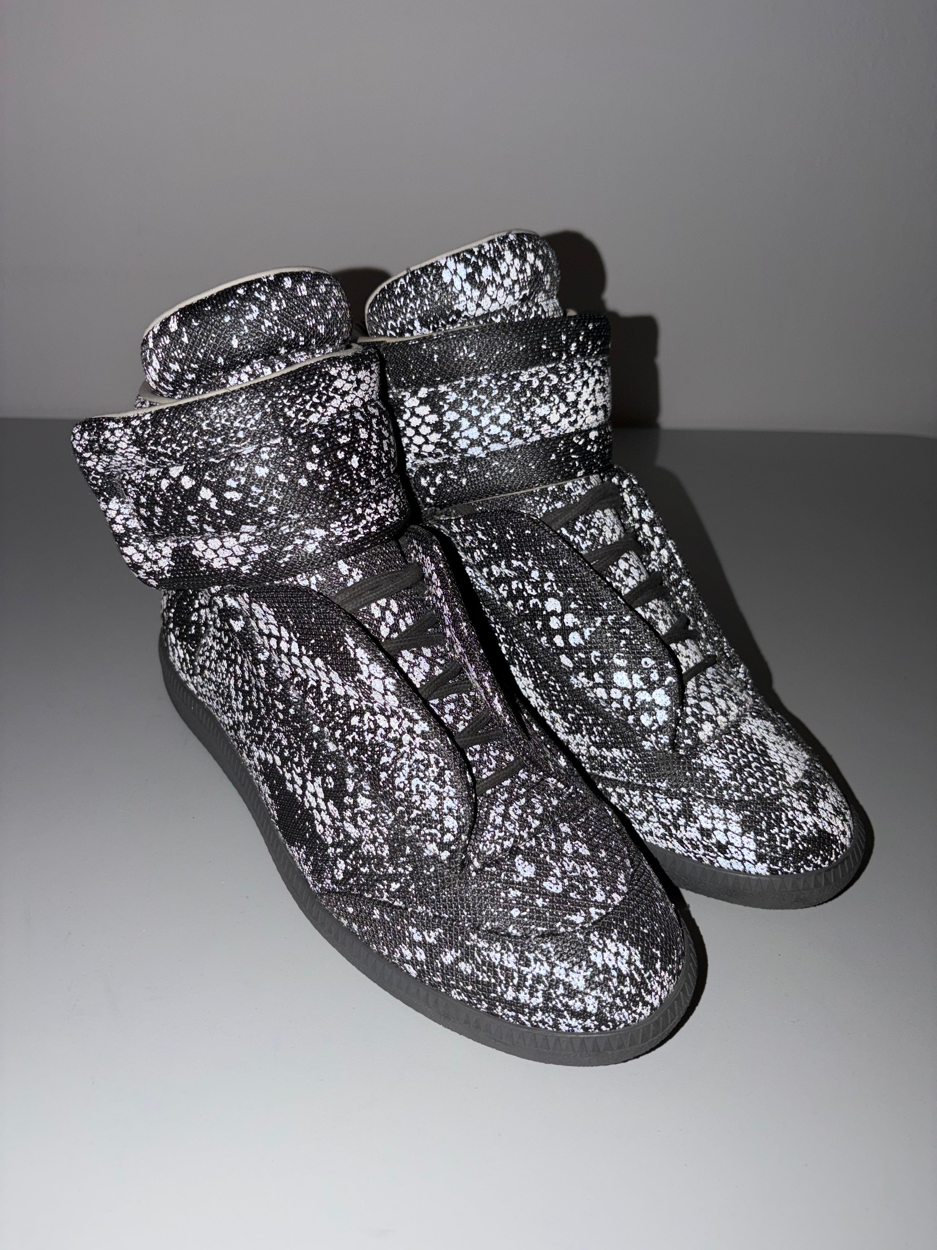 Maison Margiela Future ‘Reflective Python’ high tops - eu 42 / us 9