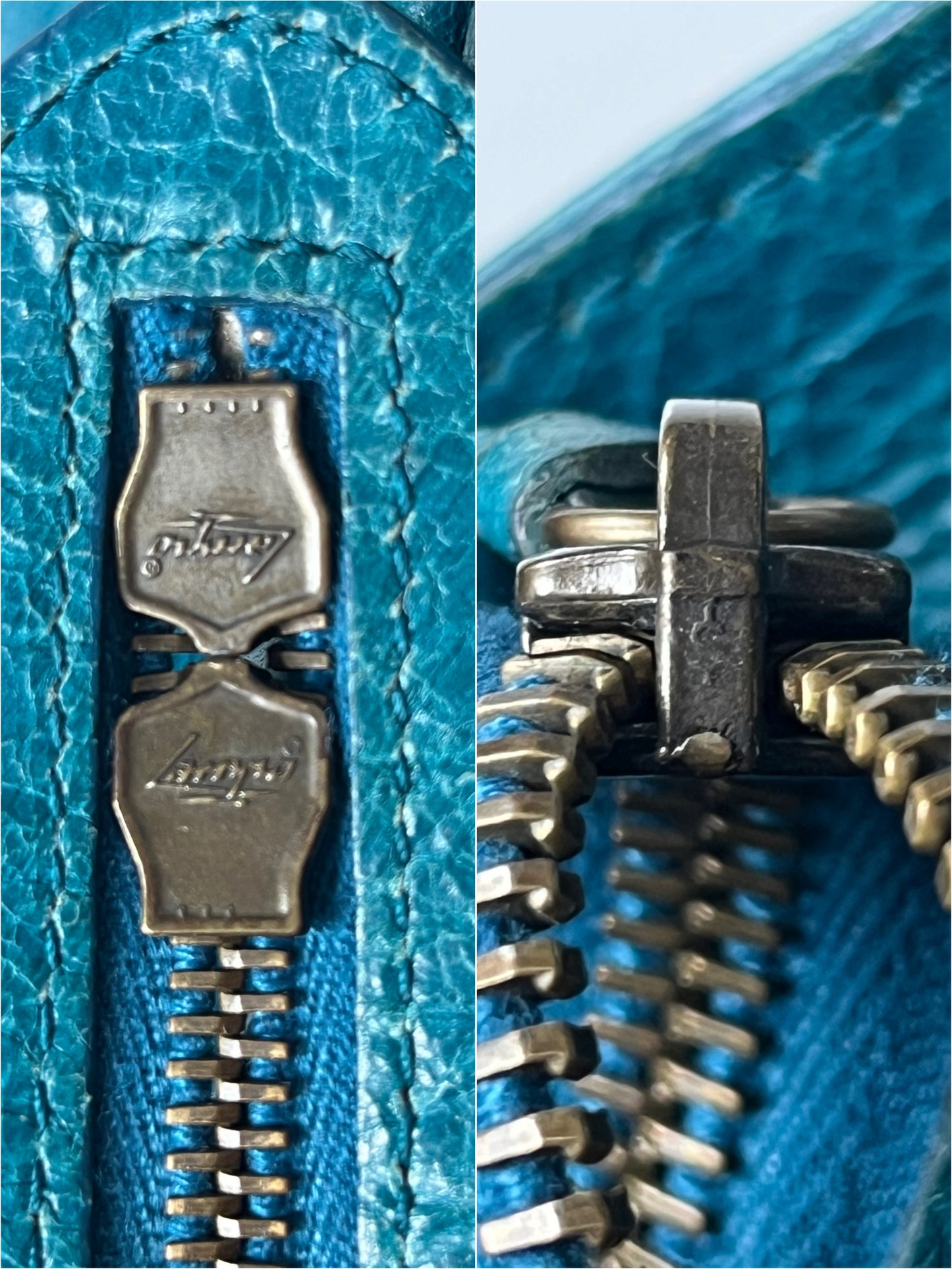 2012 BALENCIAGA
Blue Lambskin Leather Motorcycle City Bag