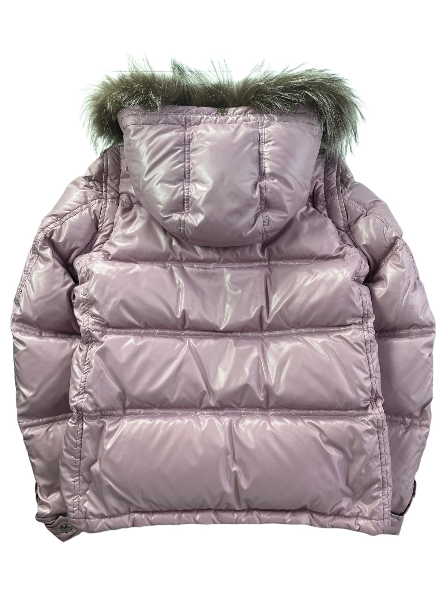 00’s BURBERRY made in Japan real fur down jacket (M/L) - pink