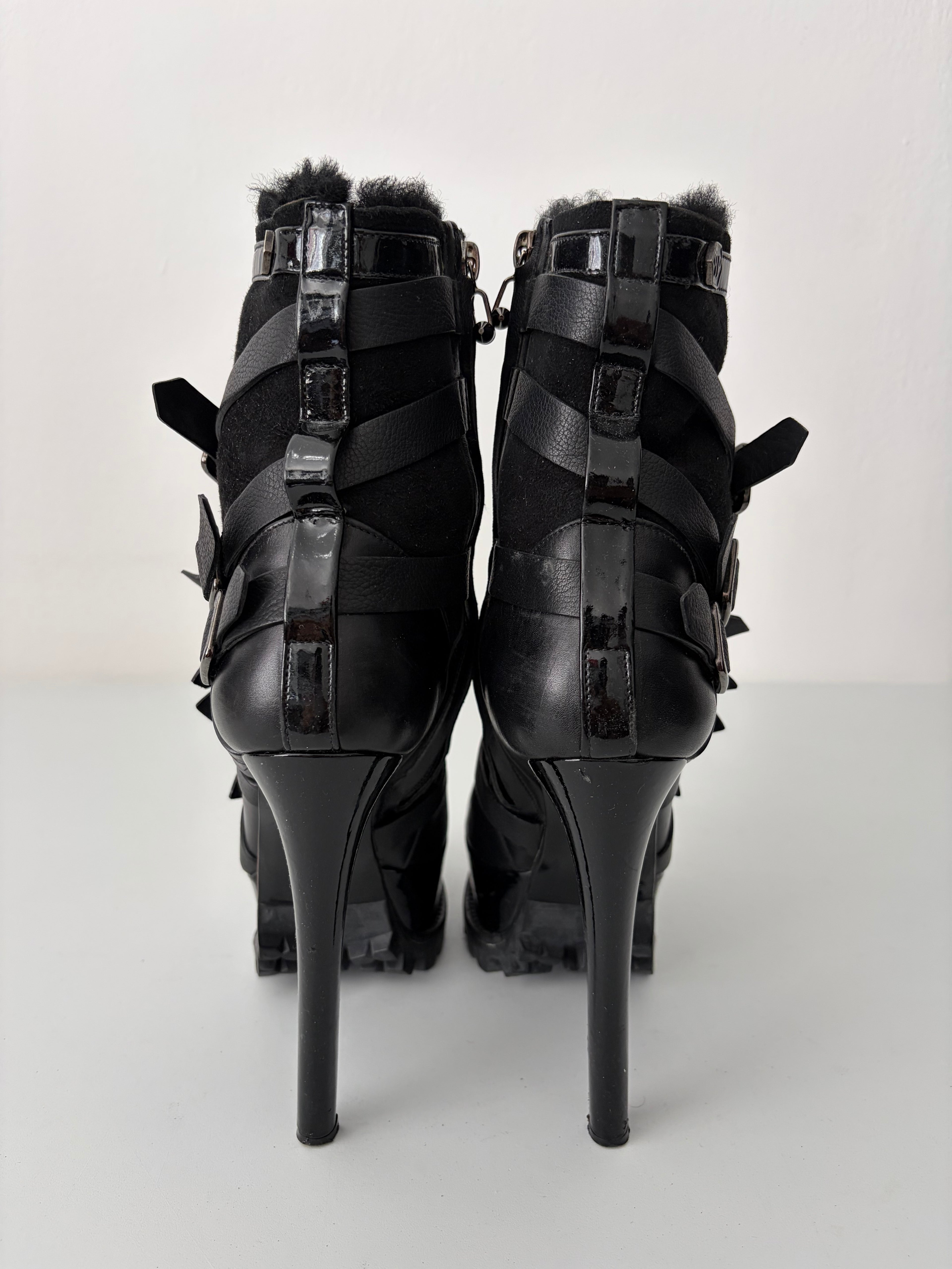 Philipp Plein leather high heel sole boots - eu 39
