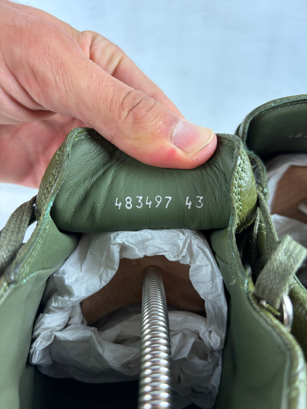 Balenciaga arena high tops - eu 43 / us 10 - khaki green