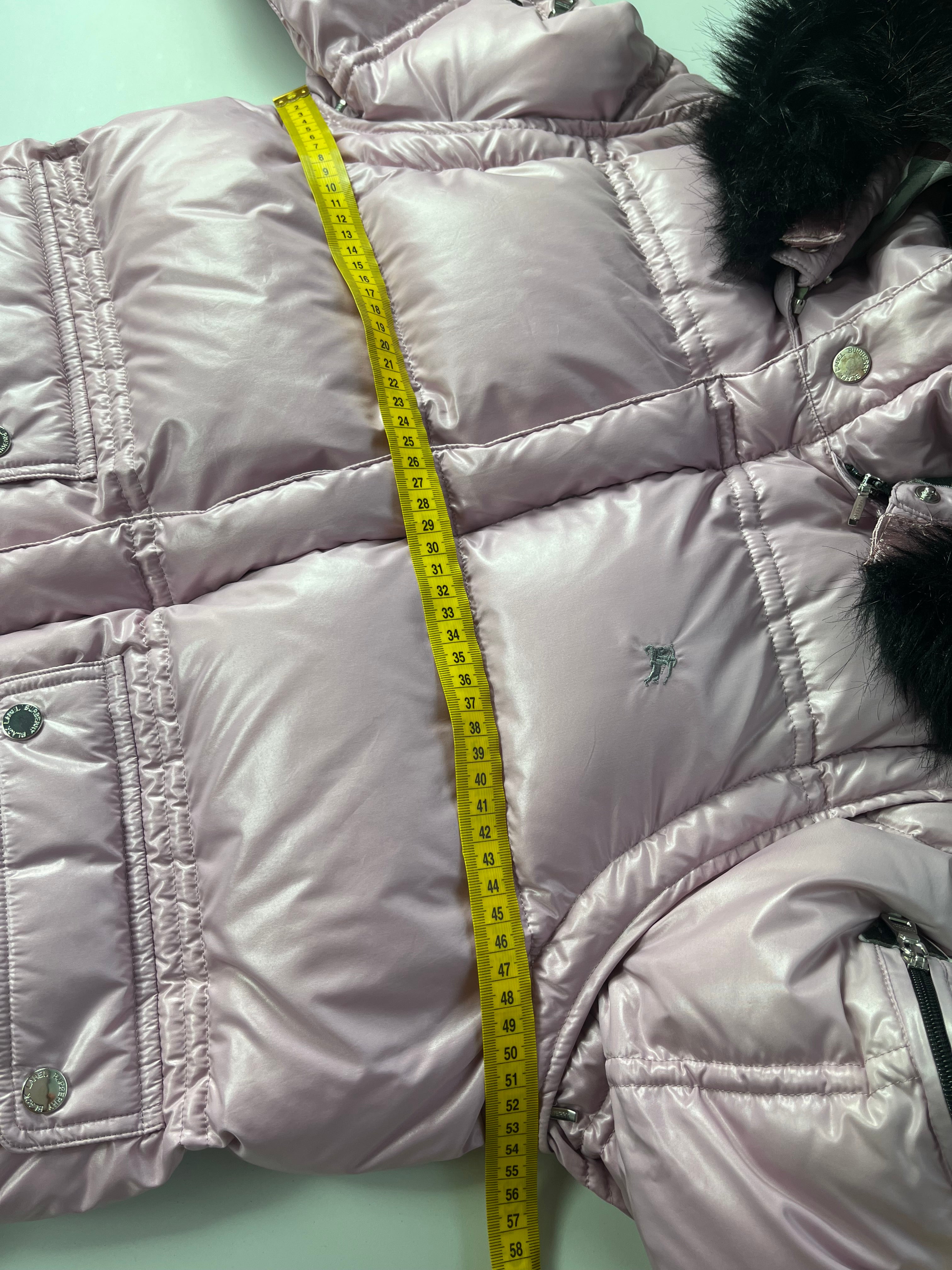 00’s BURBERRY made in Japan real fur down jacket (M/L) - pink