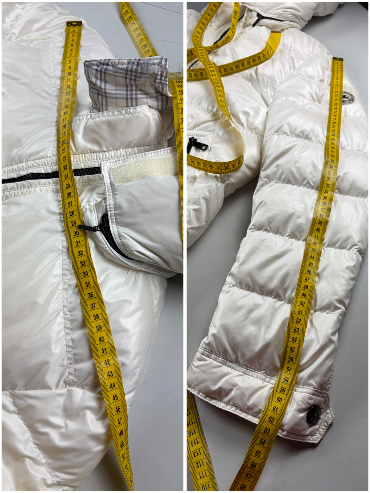 00’s BURBERRY Black Label 2 in 1 real fur down jacket (M/L) - white