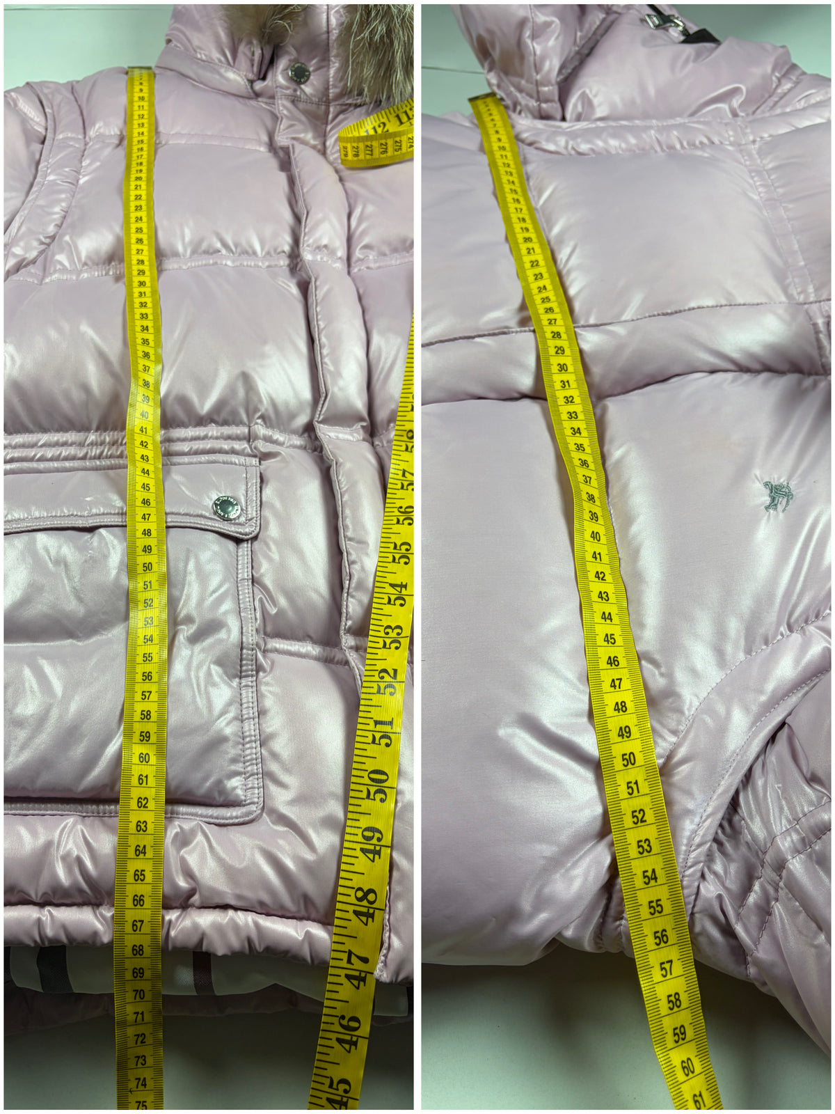 00’s BURBERRY Black Label real fur down jacket (LL) - pink