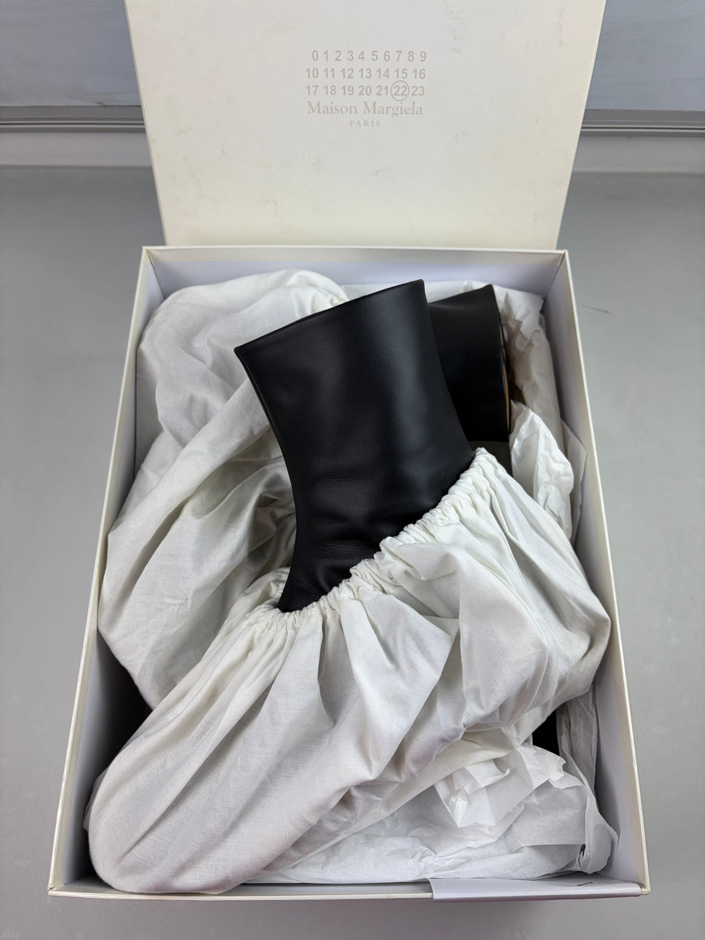 Maison Margiela Tabi leather boots - eu 43 / us 10 - black