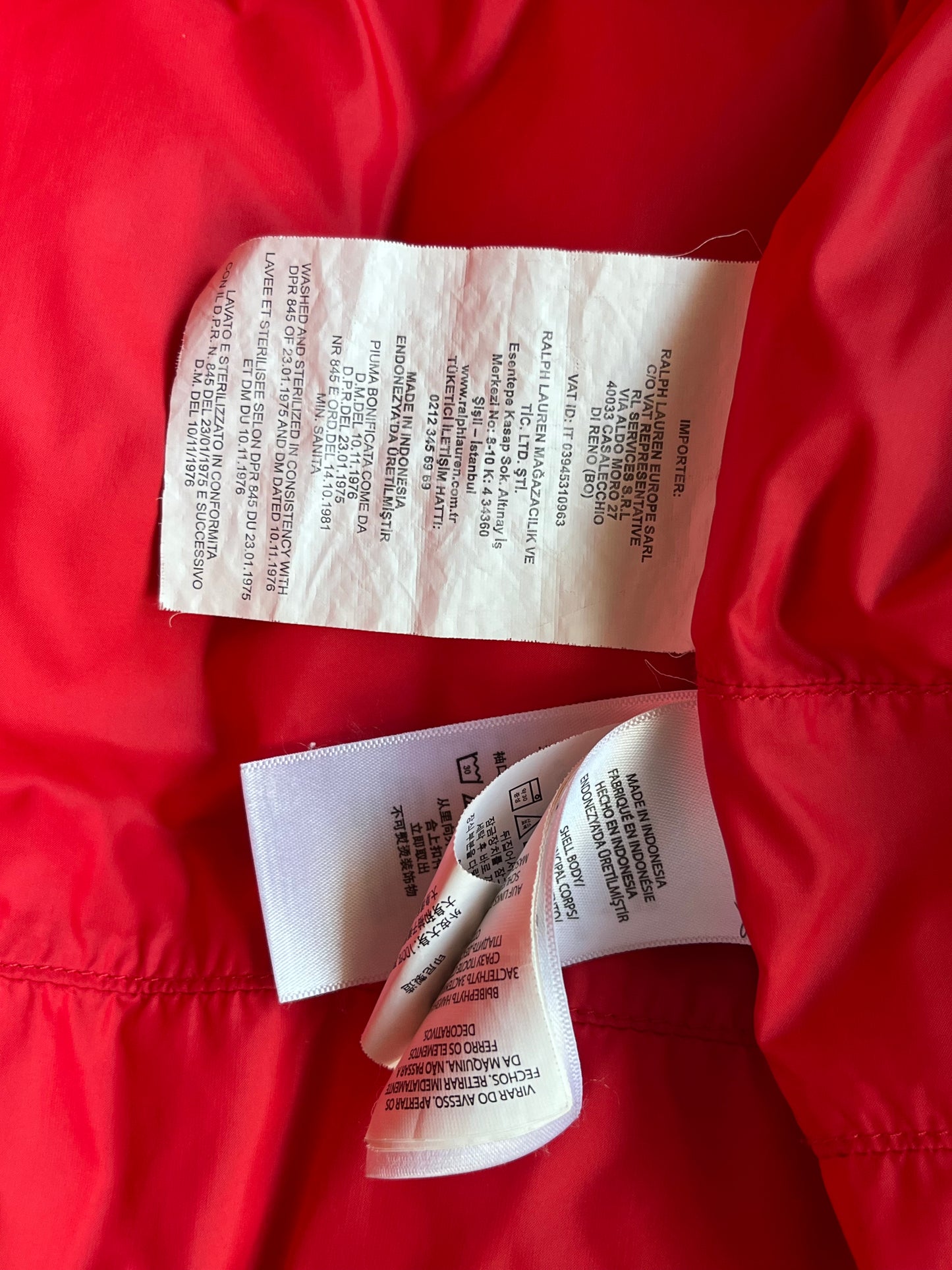 POLO RALPH LAUREN BIG PONY DOWN PUFFER JACKET (XL)-black