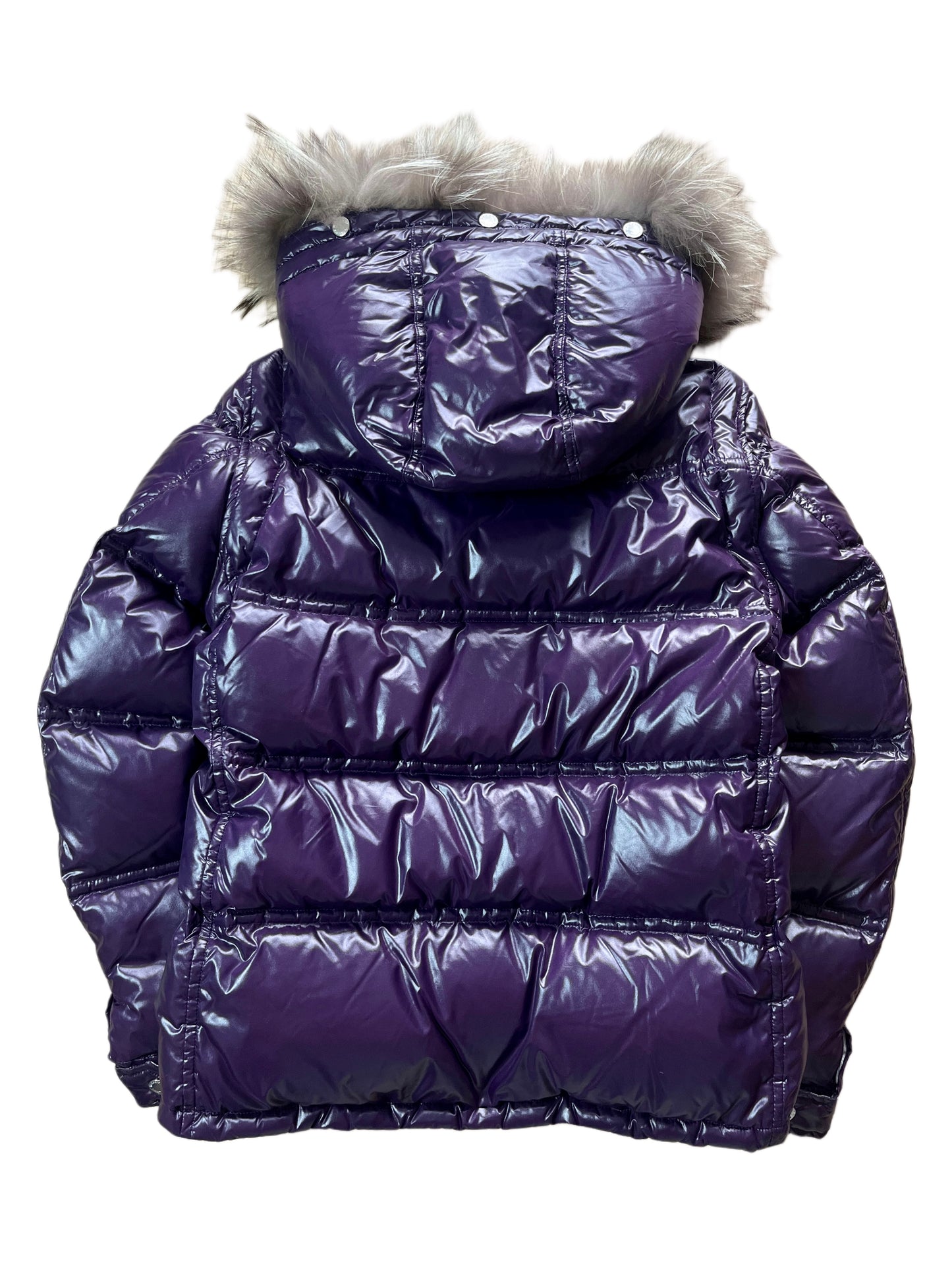 00’s BURBERRY made in Japan real fur down jacket (S/M) - purple