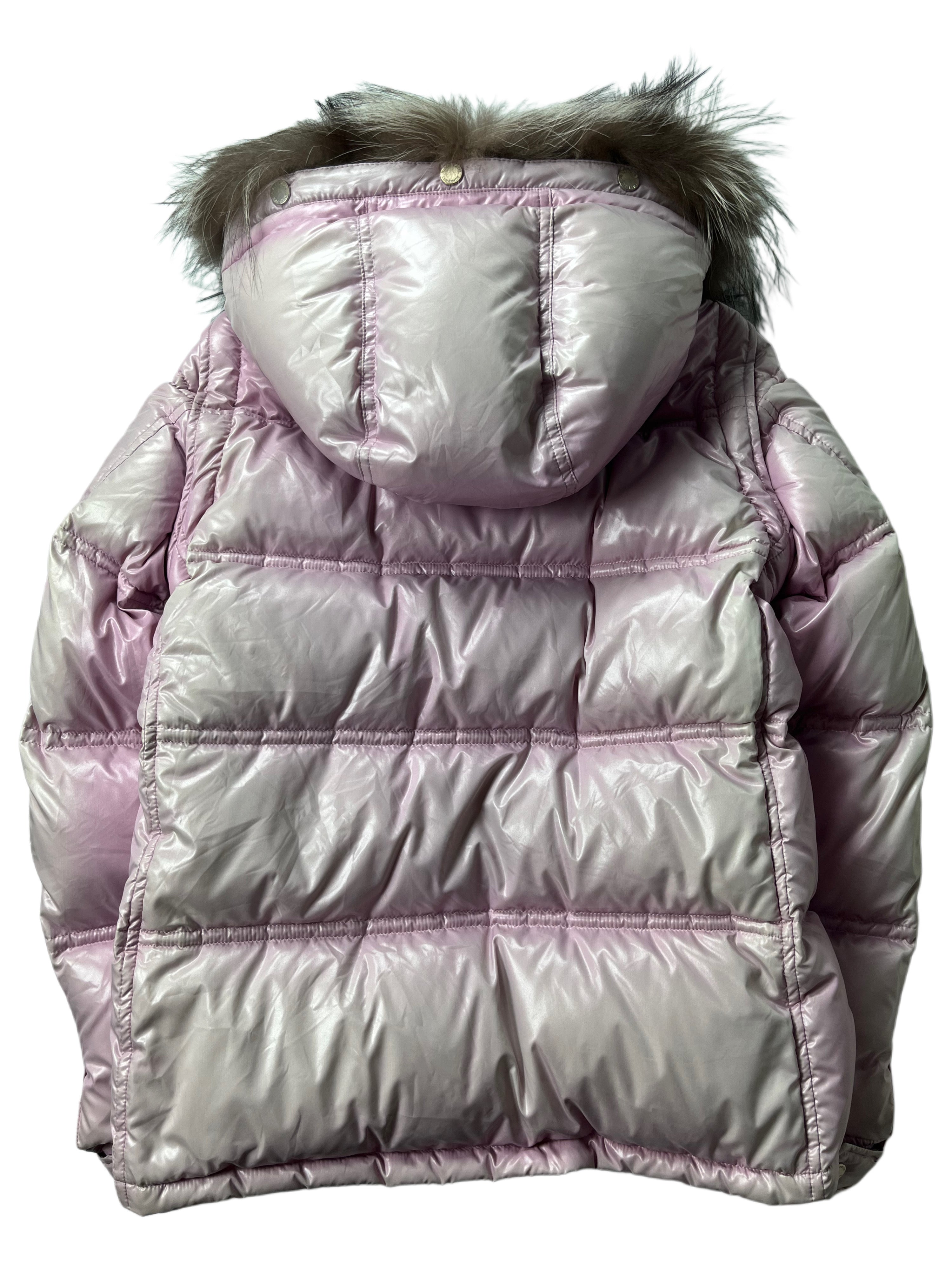 00’s BURBERRY made in Japan real fur down jacket (S/M) - pink
