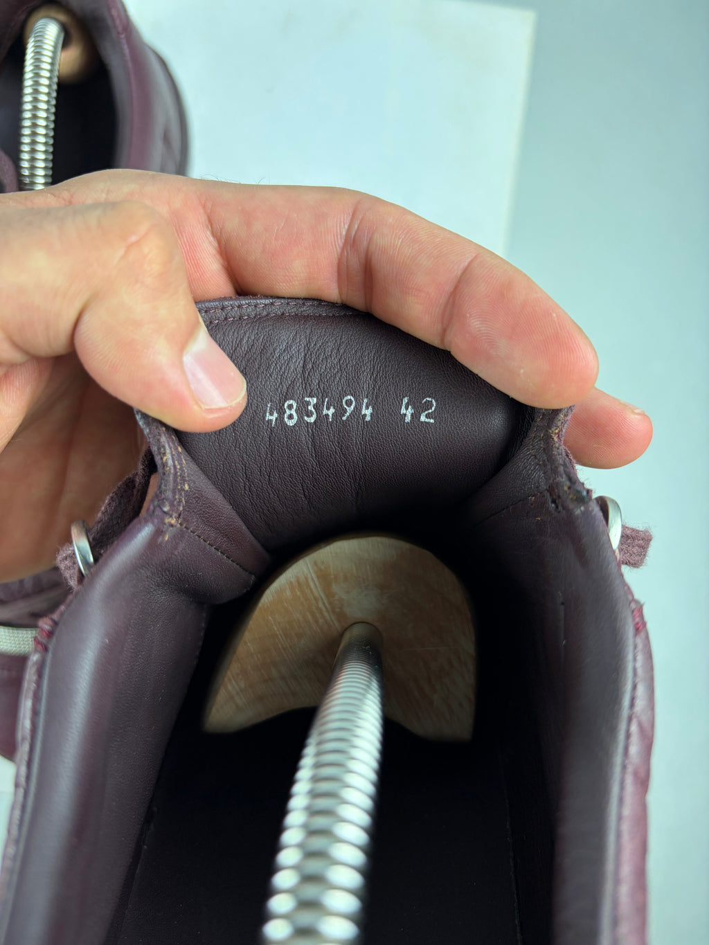 Balenciaga arena low - eu 42 / us 9 / uk 8 - burgundy