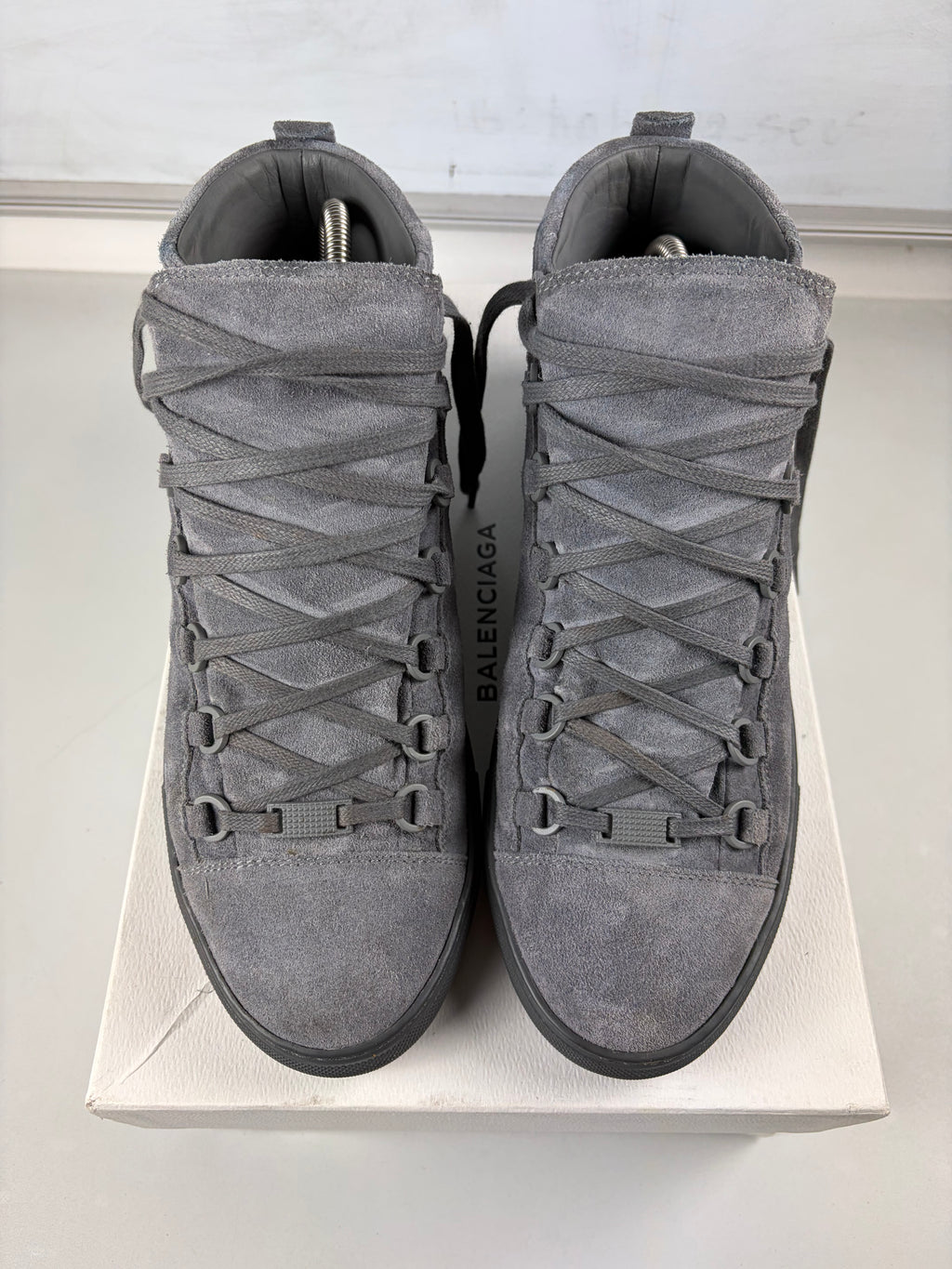Balenciaga arena suede high tops - eu 42 / us 9 - grey
