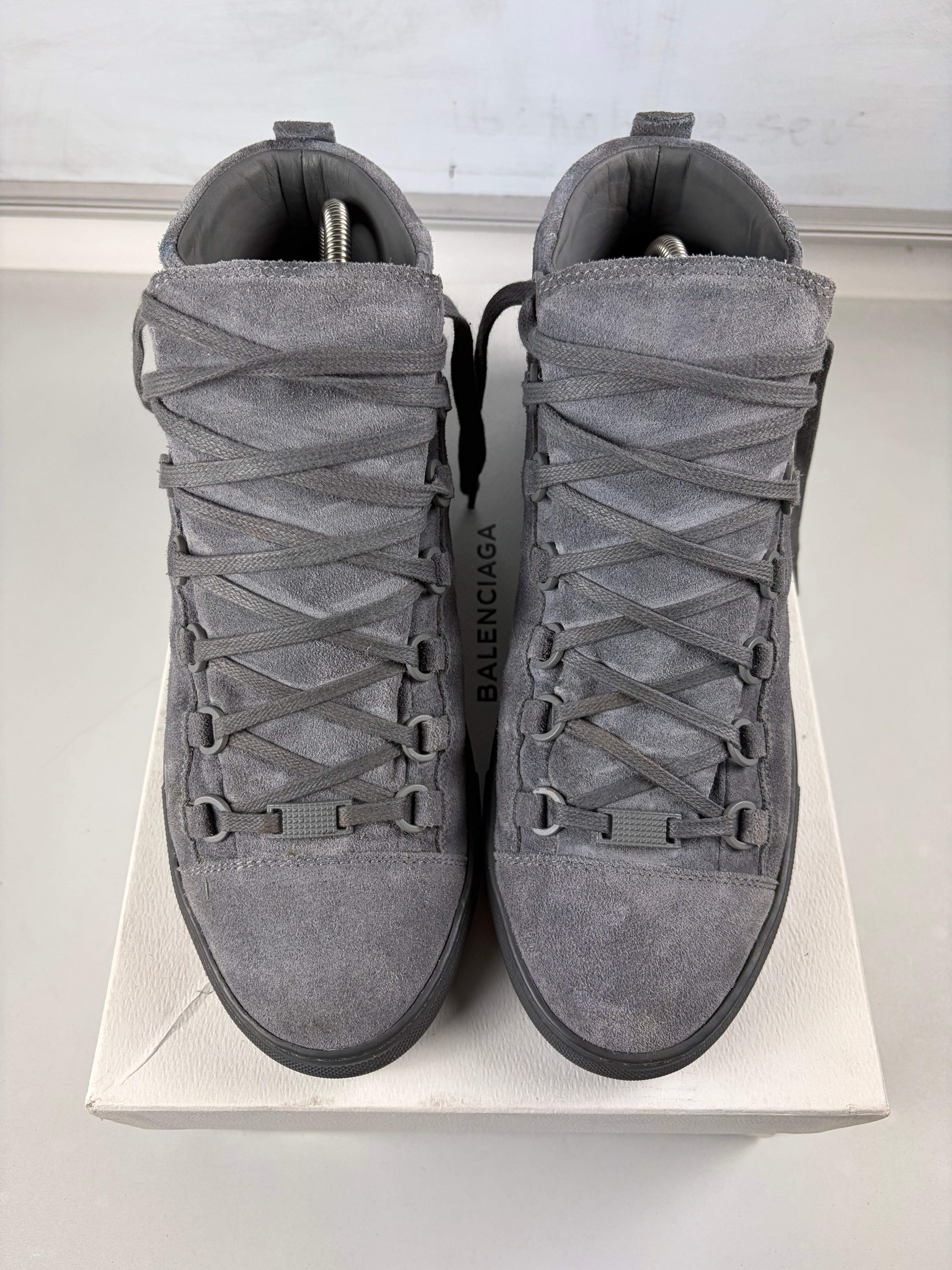 Balenciaga arena suede high tops - eu 42 / us 9 - grey