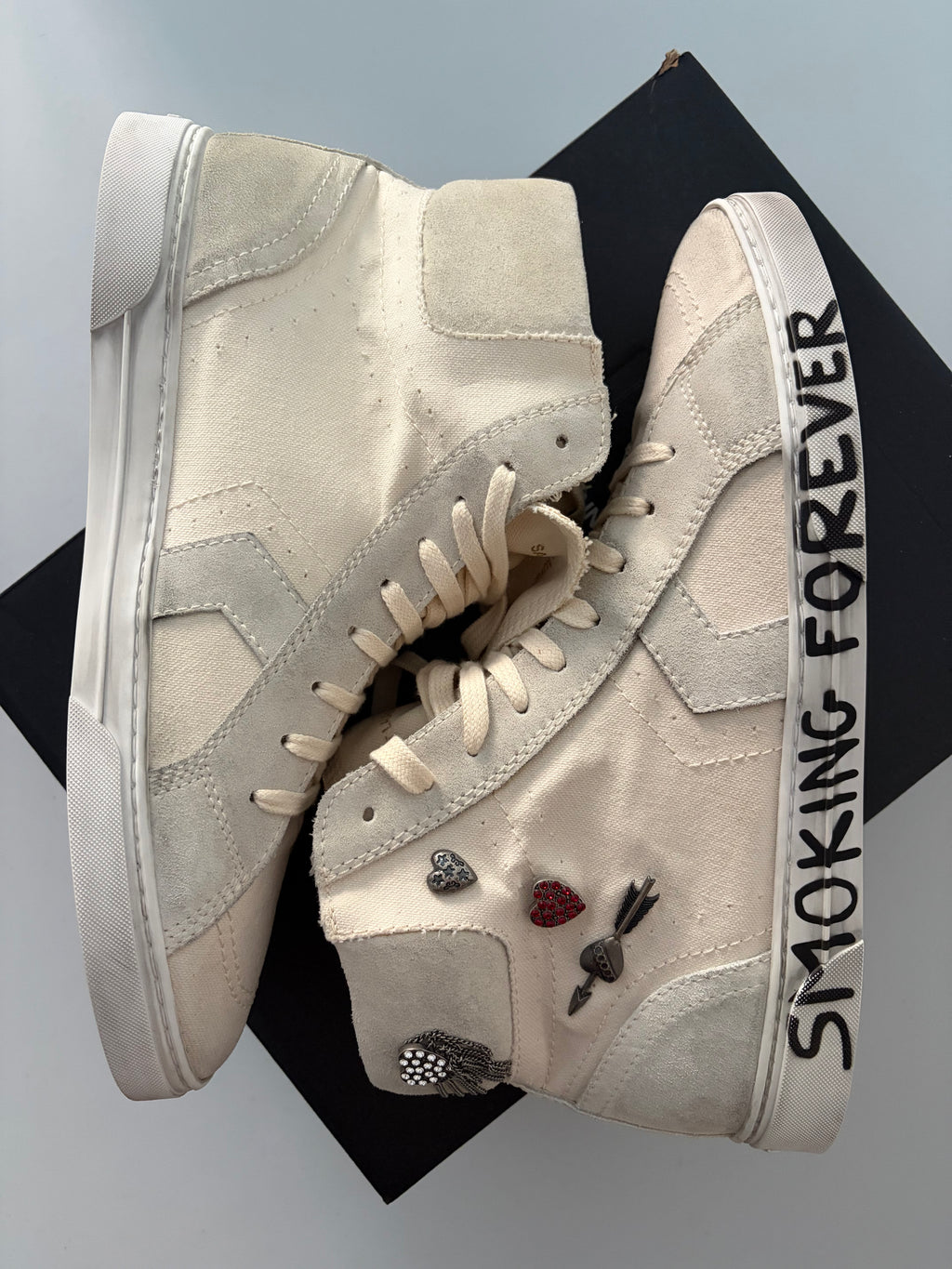 Saint Laurent ‘Smoking Forever’ high top sneakers - Eu 44 1/2