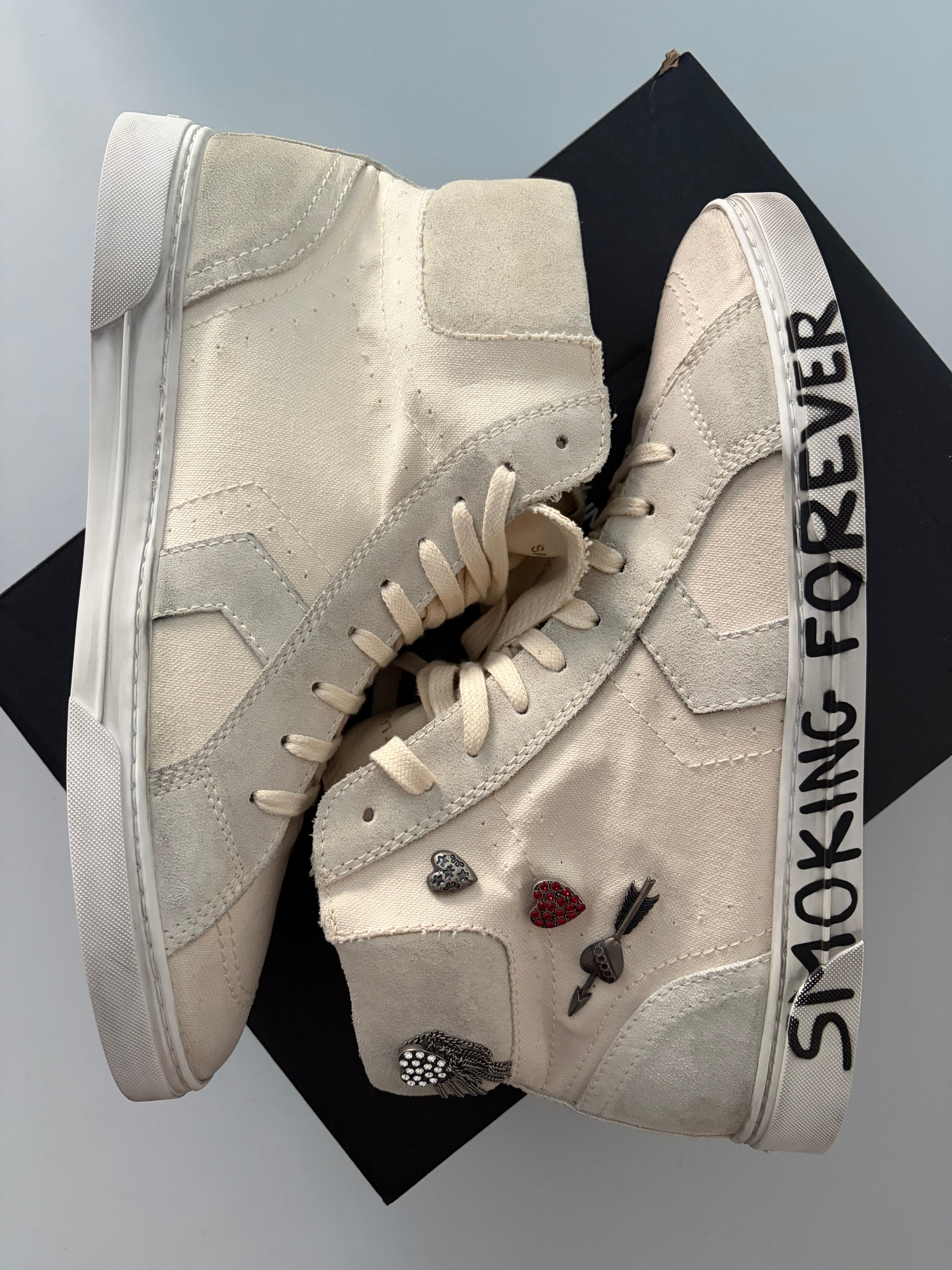 Saint Laurent ‘Smoking Forever’ high top sneakers - Eu 44 1/2
