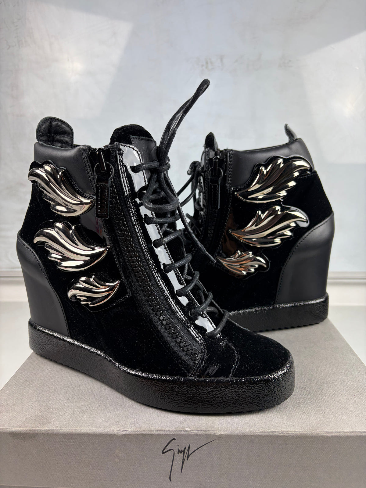 Giuseppe Zanotti ‘Cruel’ wedge sneakers - eu 41 / us 11