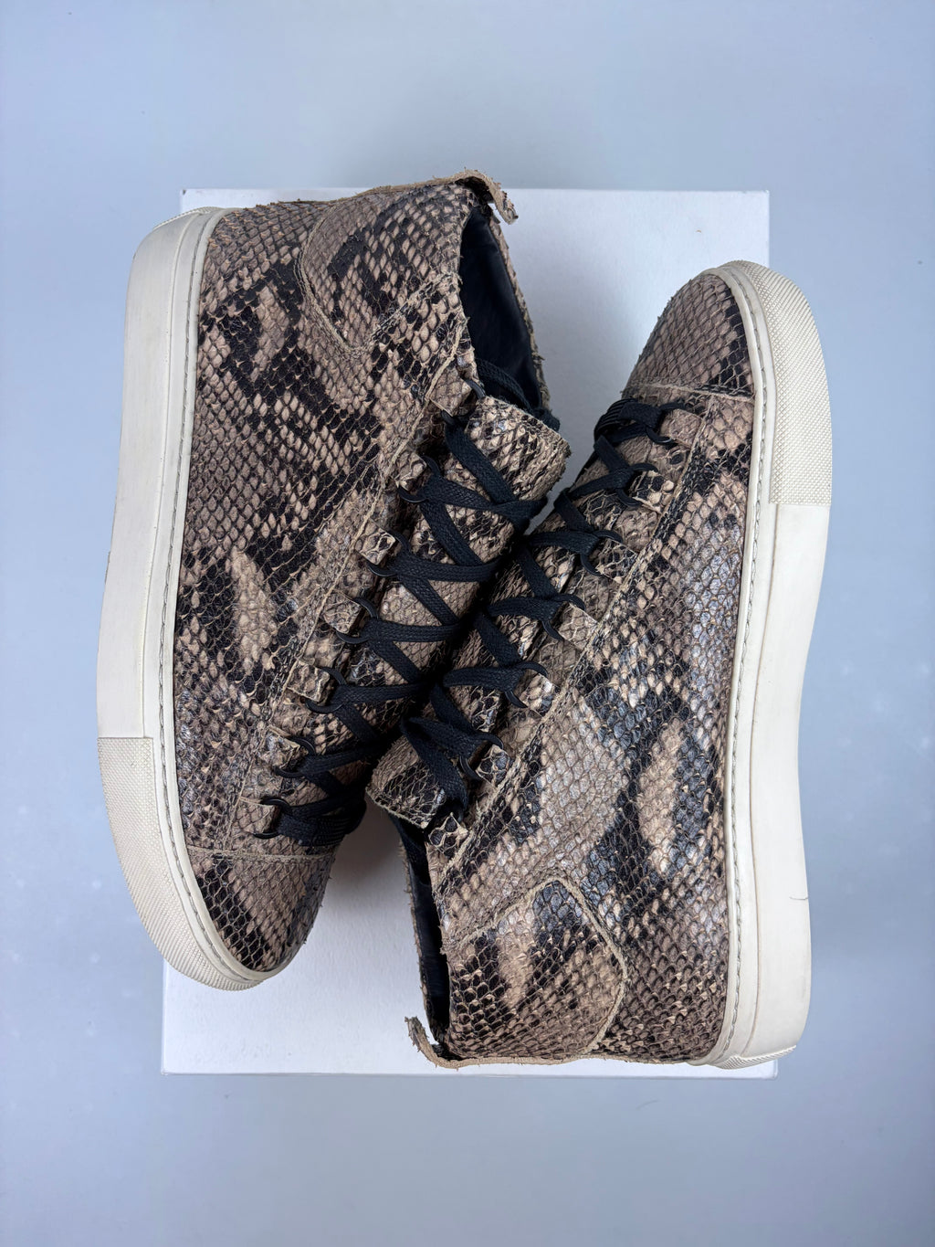 Balenciaga arena Python Skin high tops - eu 39 / us 6