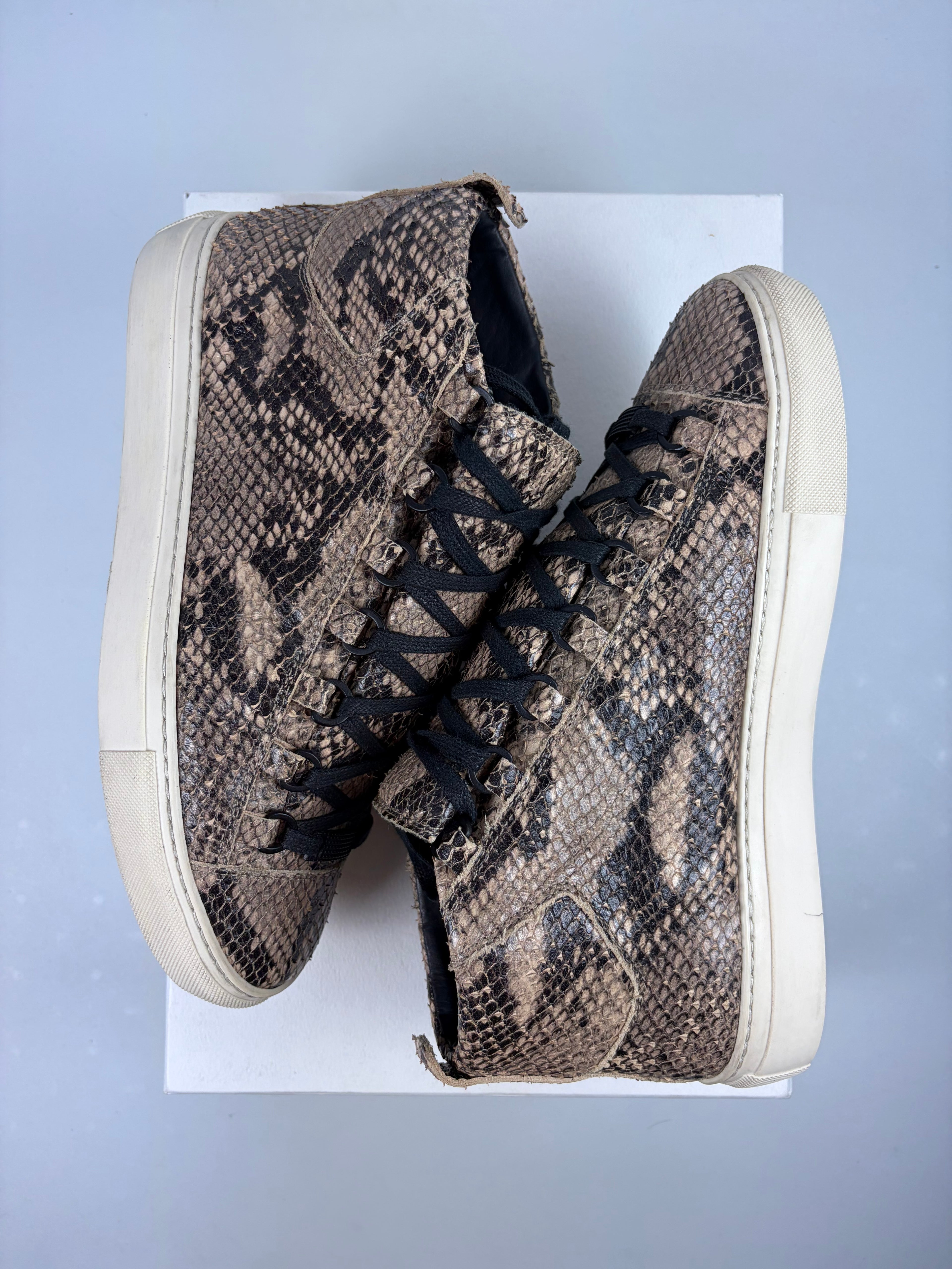 Balenciaga arena Python Skin high tops - eu 39 / us 6