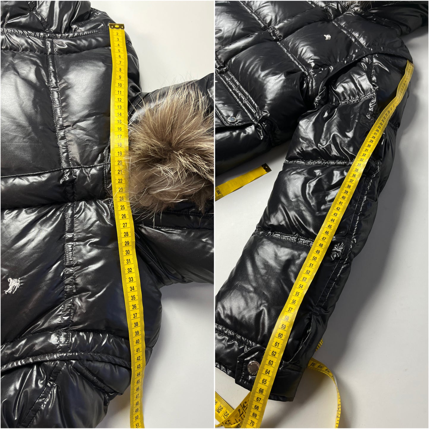 00’s BURBERRY made in Japan real fur down jacket (L/LL) - black