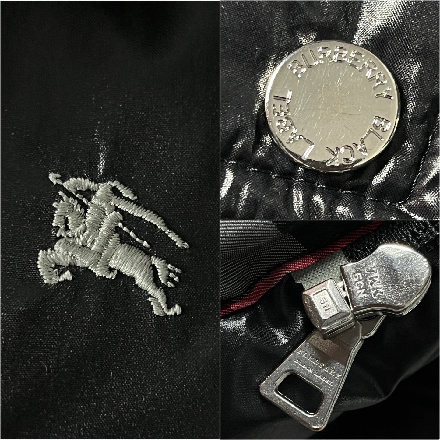 00’s BURBERRY made in Japan real fur down jacket (M/L) - black