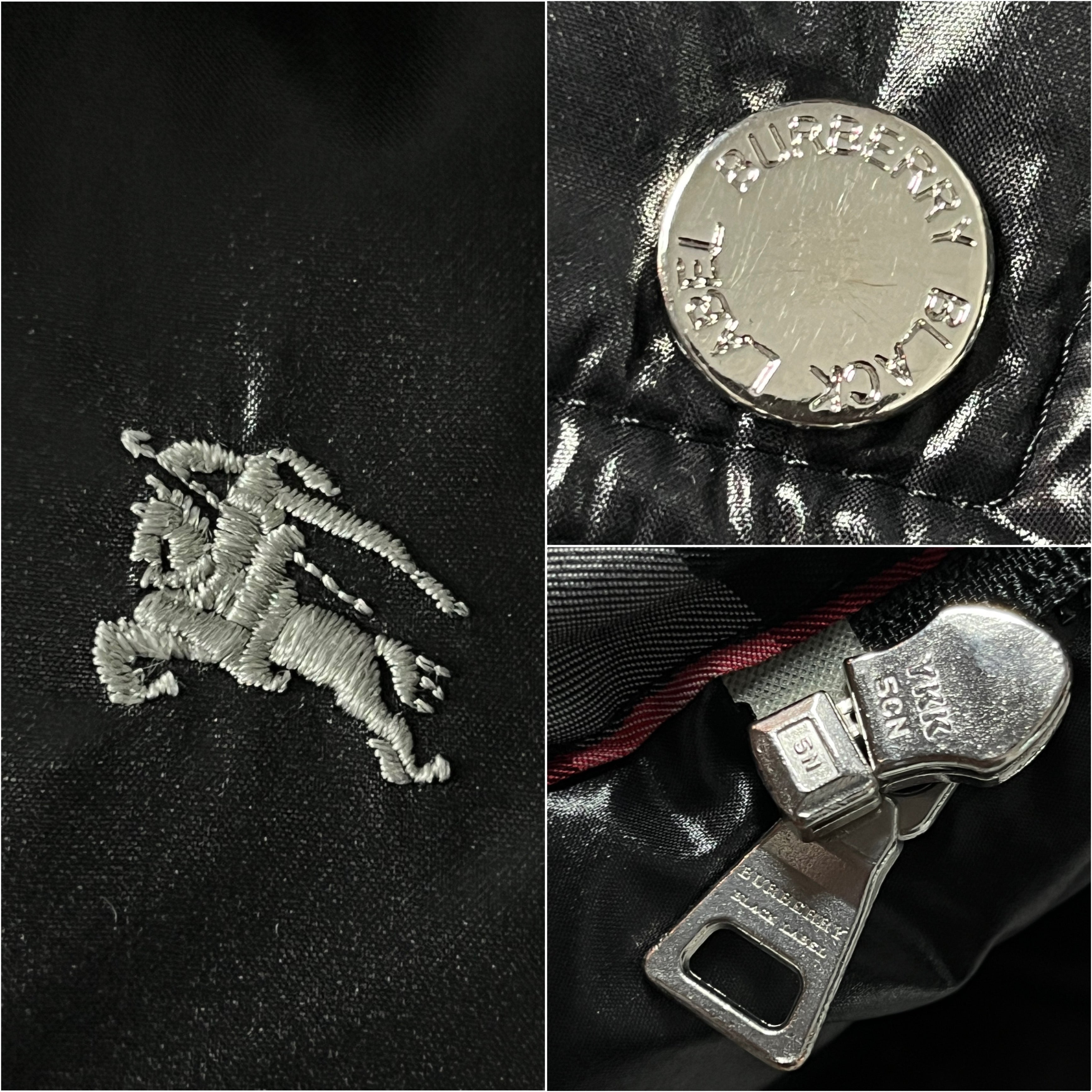 00’s BURBERRY made in Japan real fur down jacket (M/L) - black