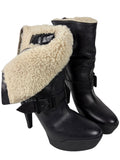 Burberry aviator fur boots - size 41 - black