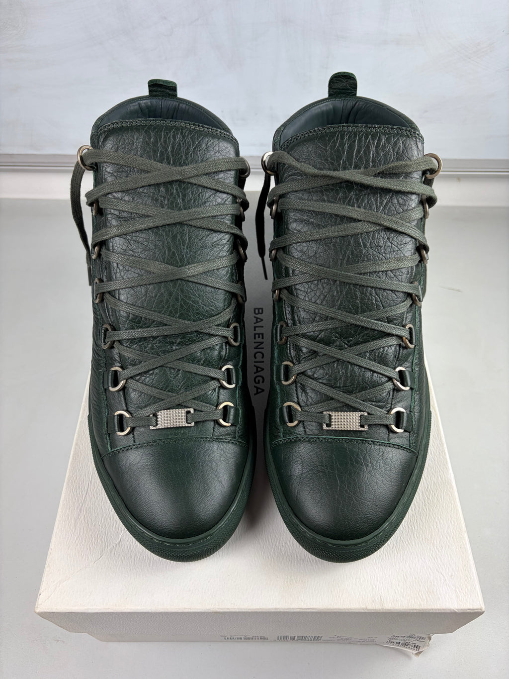 Balenciaga arena high tops - eu 43 / us 10 - dark green