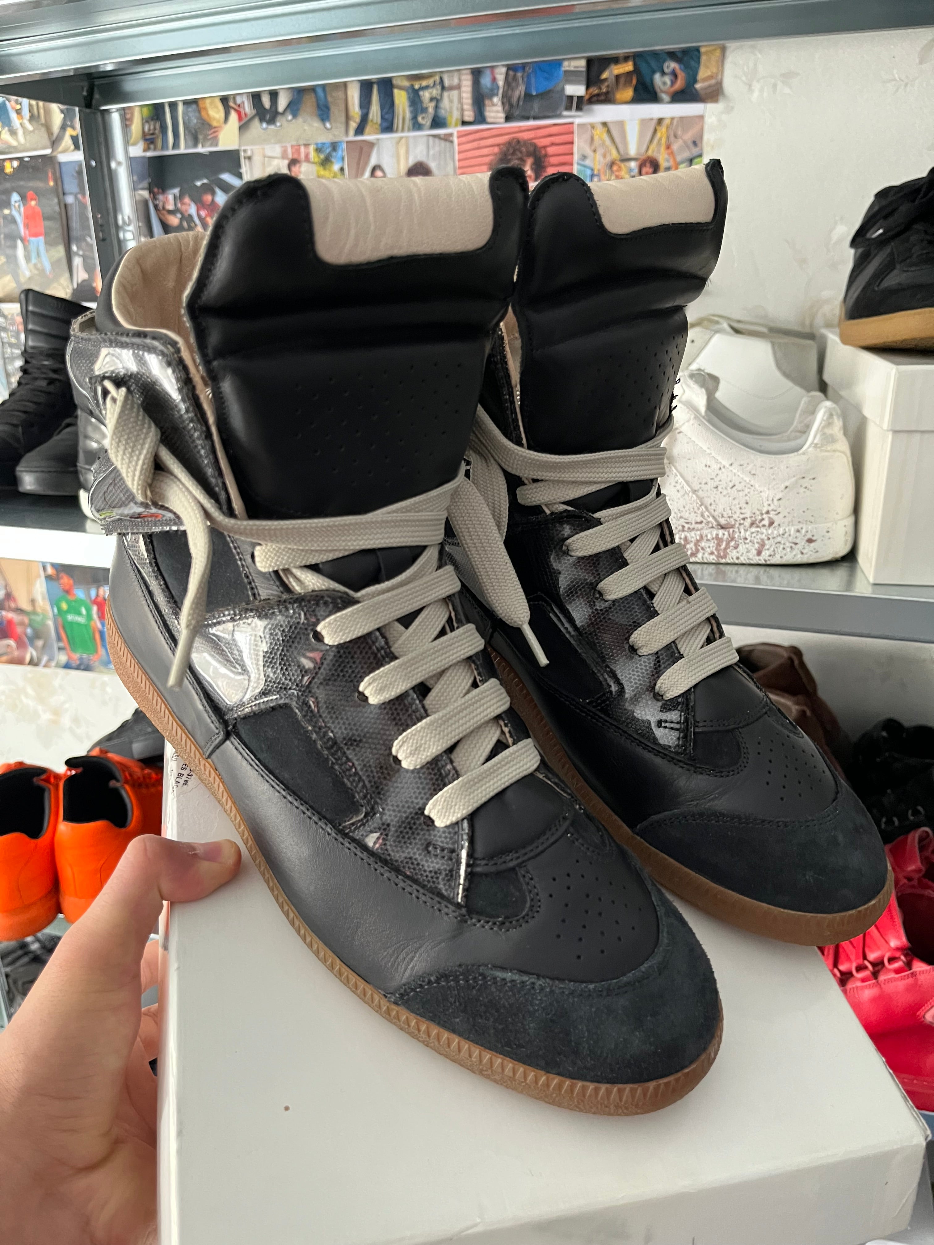 2009 Maison Margiela high top gats - Eu 45 - black
