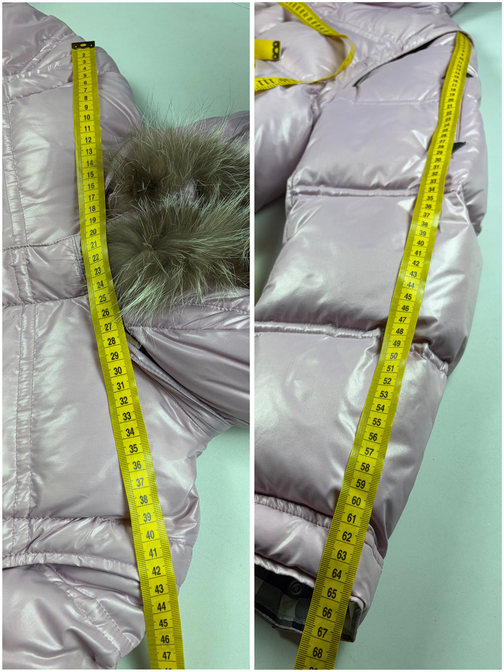 00’s BURBERRY Black Label real fur down jacket (LL) - pink