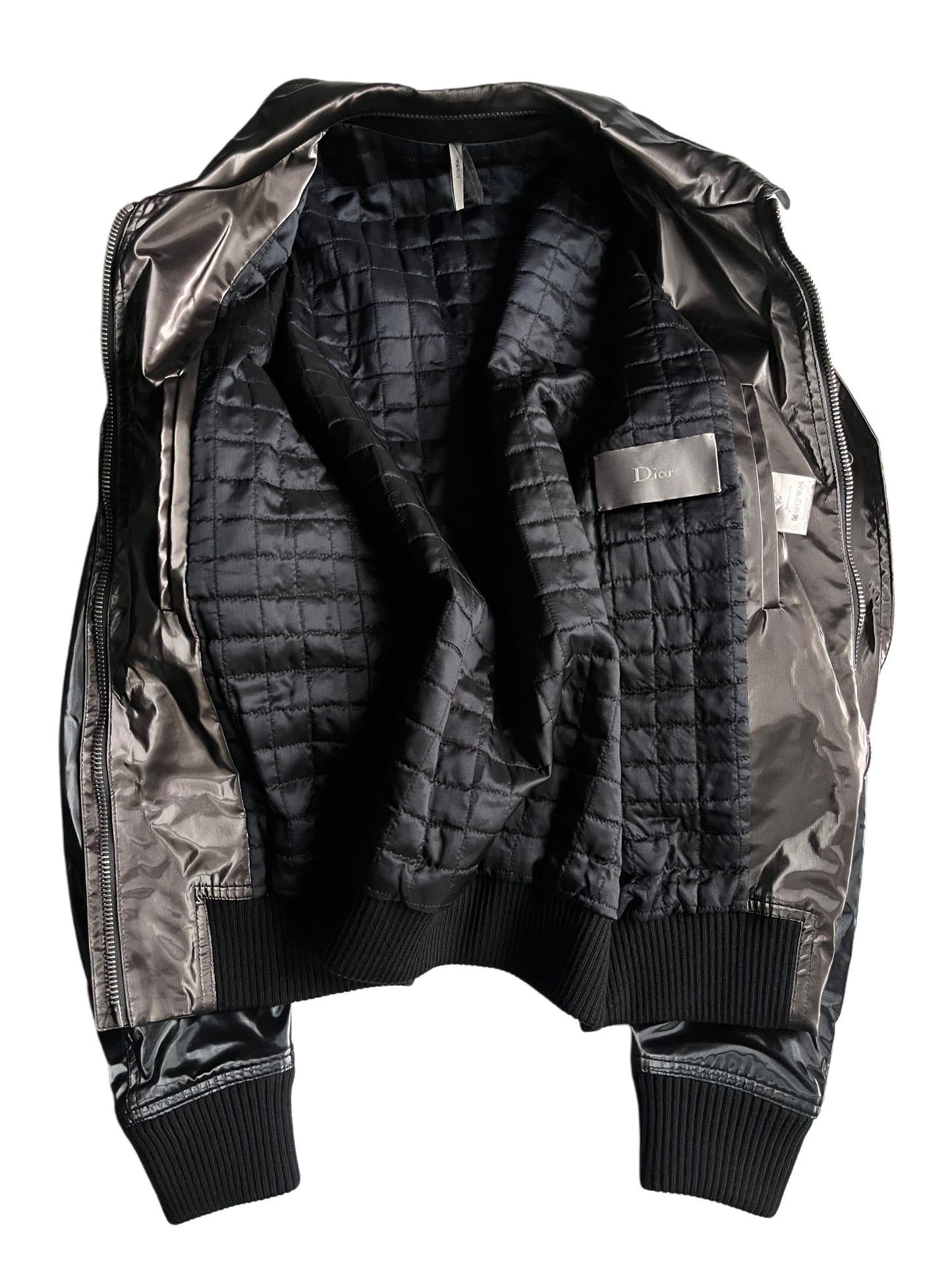 00’s DIOR liquid metal jacket - size XS/S - silver grey