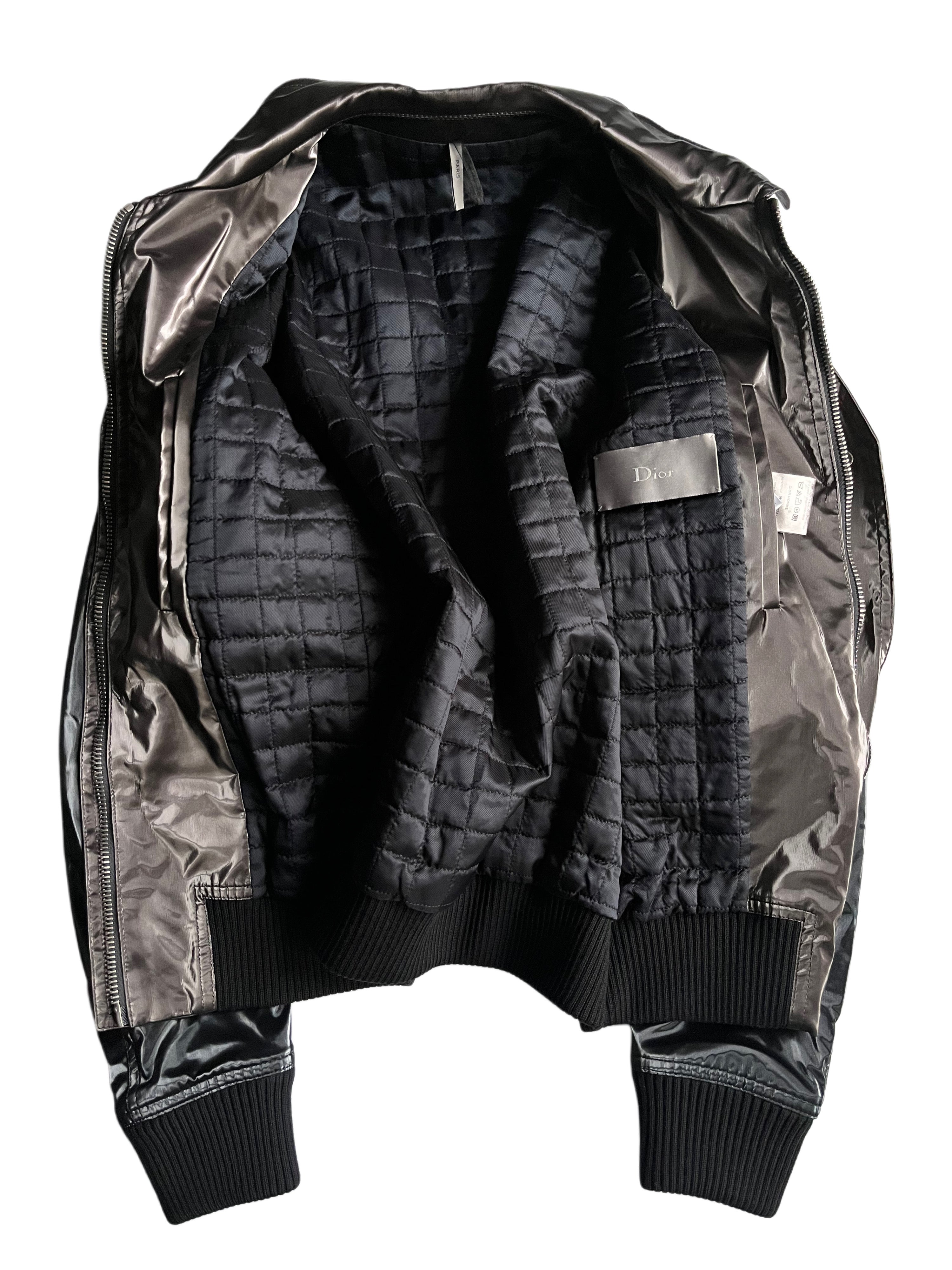 2008 DIOR ‘Lumiere du Nord’ liquid metal jacket - size XS/S - silver grey