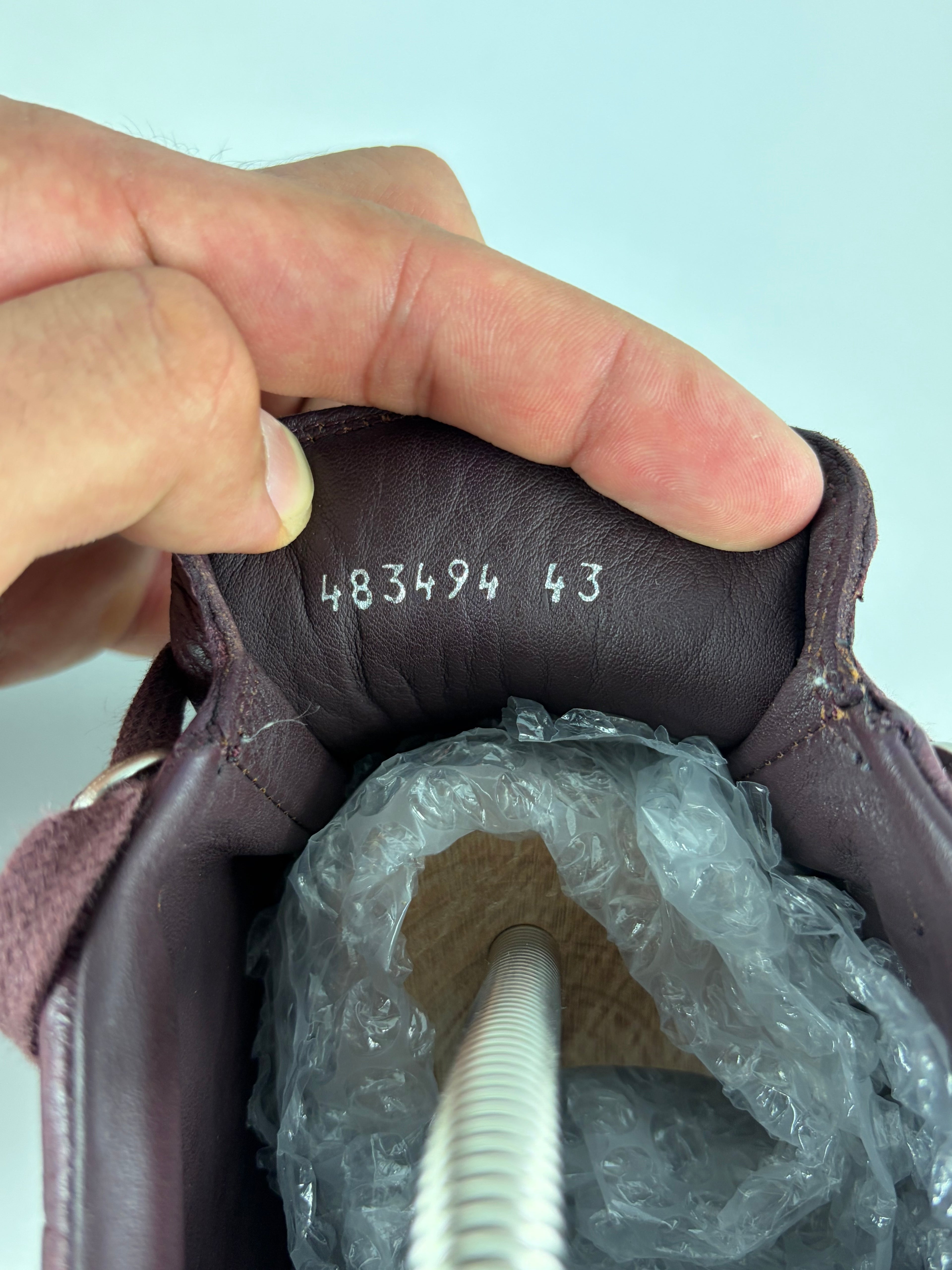Balenciaga arena low - eu 43 / us 10 - burgundy