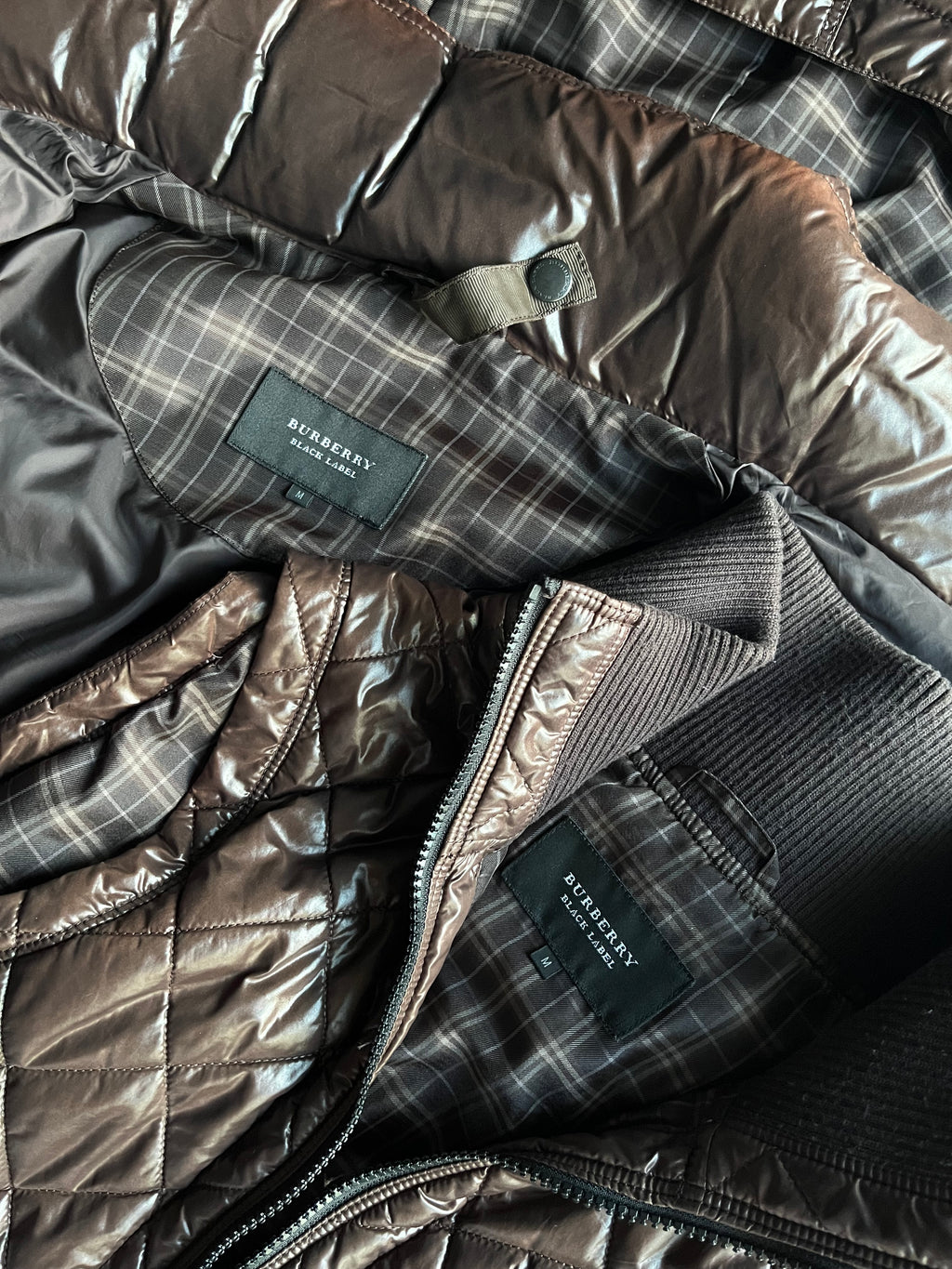 00’s BURBERRY made in Japan 2 in 1 down jacket (M) - brown