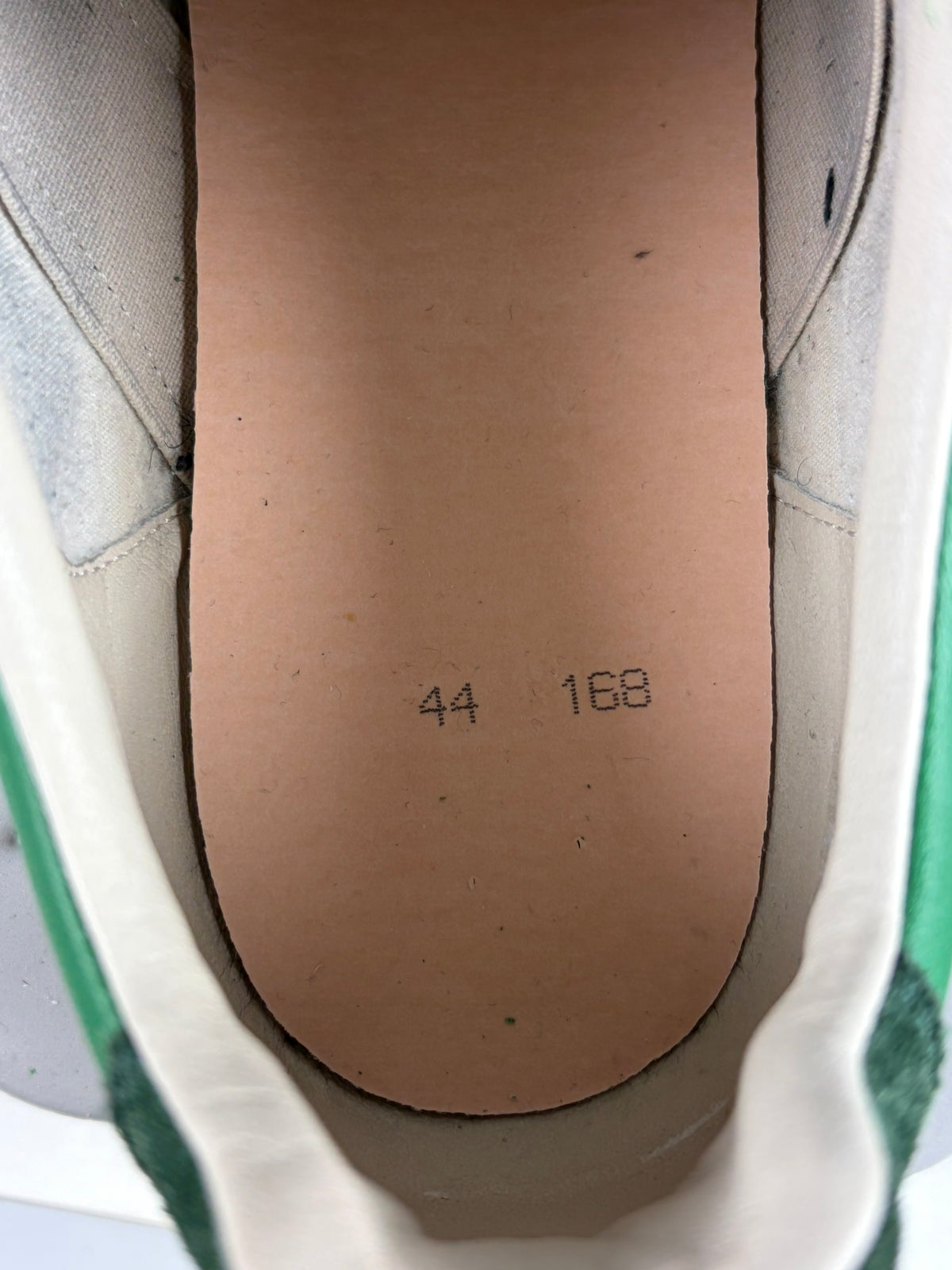 Maison Margiela low top suede & leather gats - eu 44 / us 11 - green