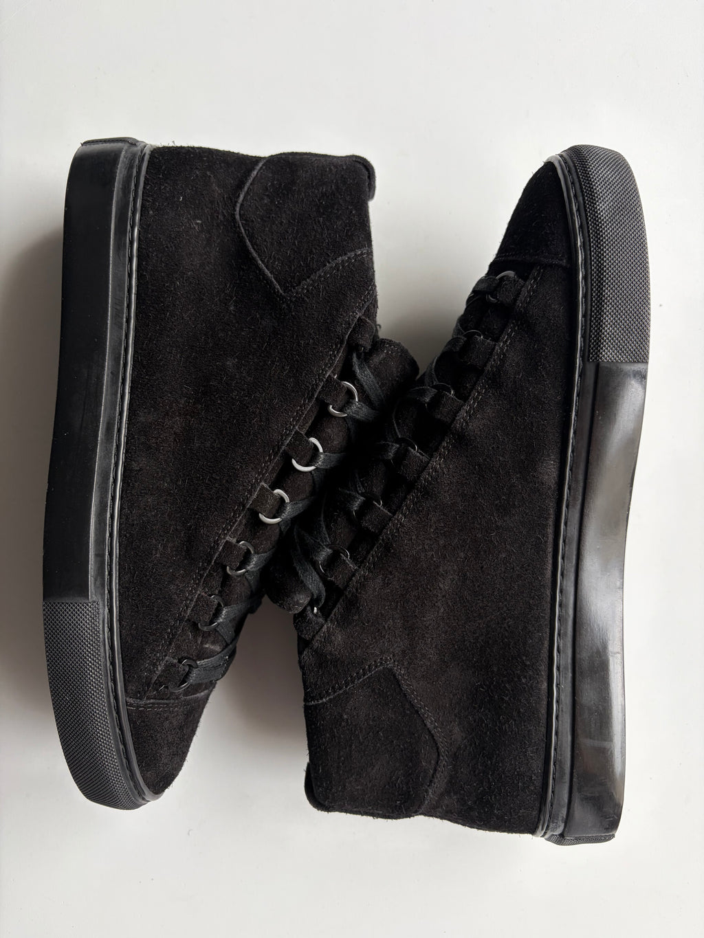 Balenciaga arena black suede high tops - eu 41 - black