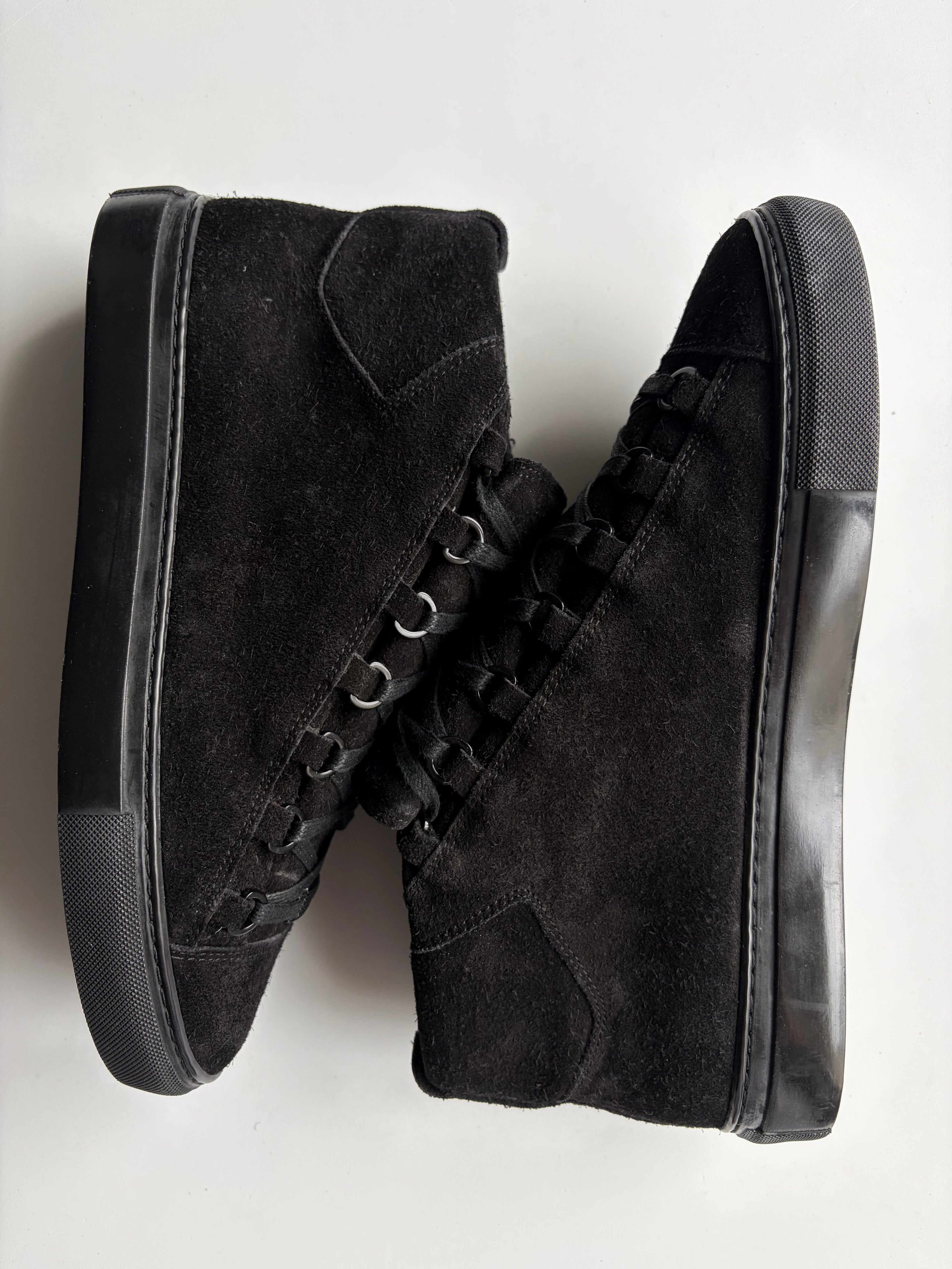 Balenciaga arena black suede high tops - eu 41 - black
