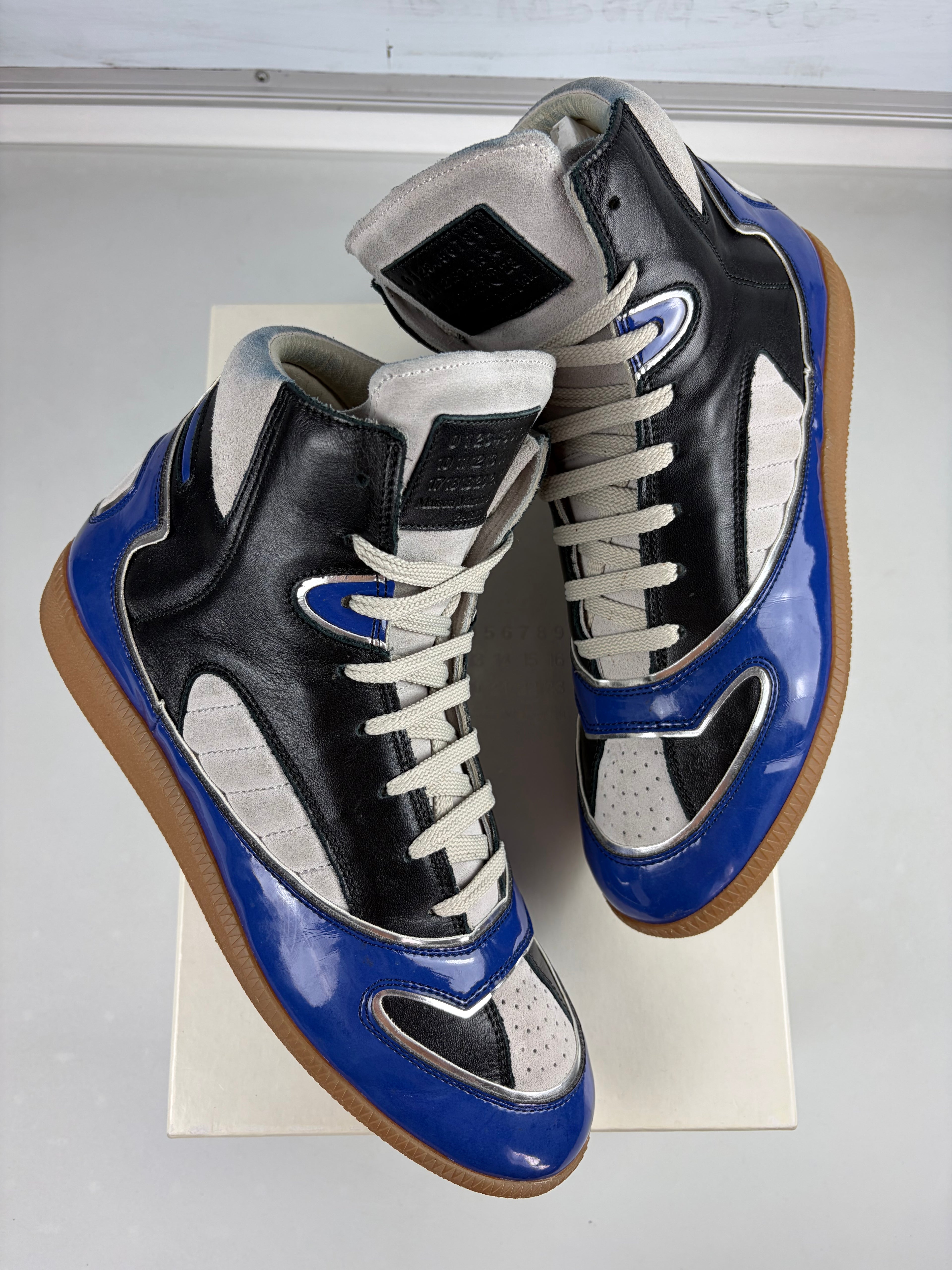 2012 Maison Margiela patent leather high tops - eu 41 / us 8