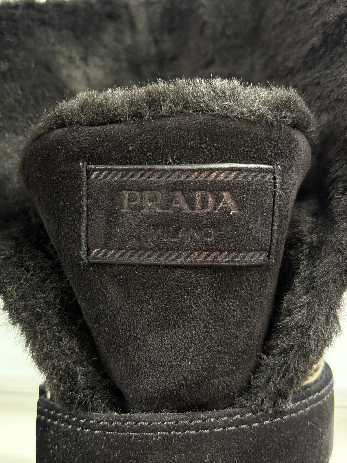 00’s PRADA suede & fur wedge boots - eu 40.5 / us 8 / uk 7