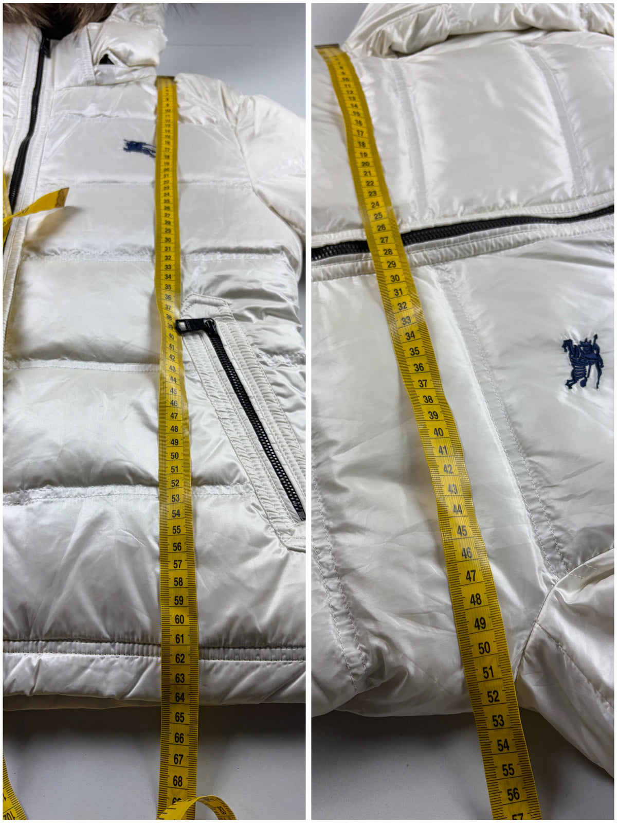 00’s BURBERRY Black Label 2 in 1 real fur down jacket (S/M) - white
