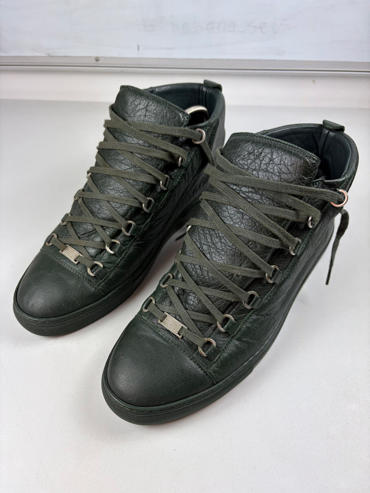 Balenciaga arena high tops - eu 46 / us 13 / uk 12 - dark green