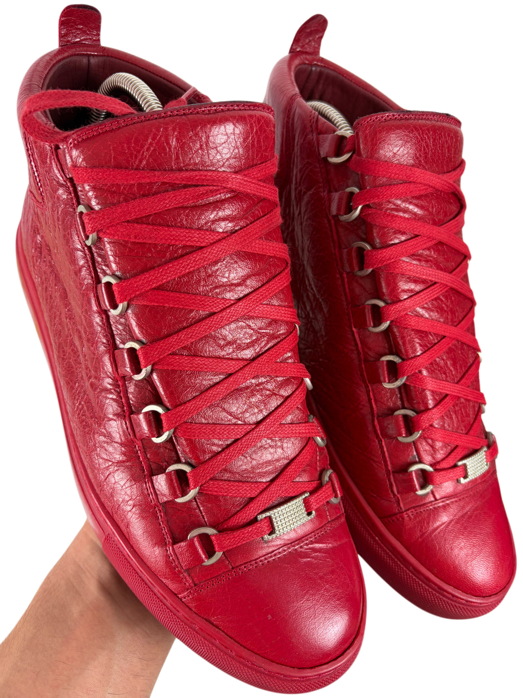 Balenciaga arena high tops - eu 41 / us 9 - red